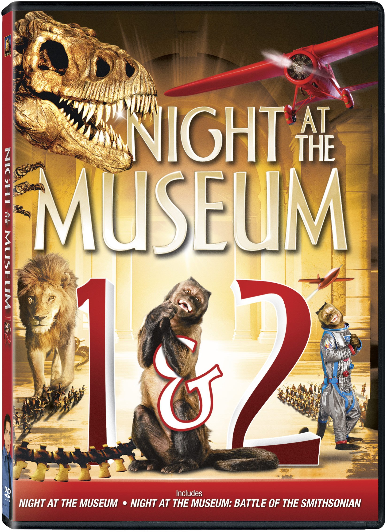 Night at the Museum 1 & 2 DVD Set - Comedy Adventure Movies for Family Movie Night