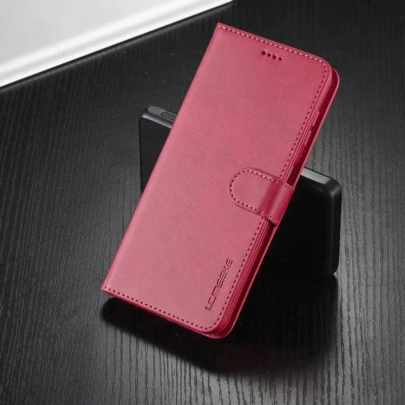 Samsung Galaxy S24 Genuine Leather Wallet Case - Slim Protective Cover with Card Slots for Daily Use & Travel