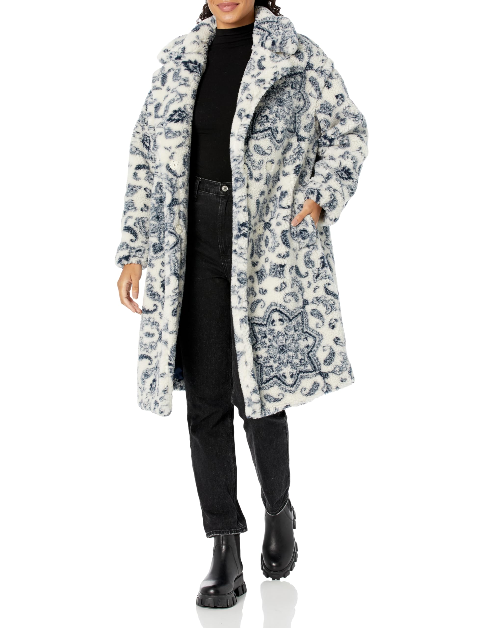 GUESS Women's Carolina Long Coat - Stylish Winter Trench Coat for Women, Waterproof & Warm, Perfect for Office, Travel & Outdoor Activities