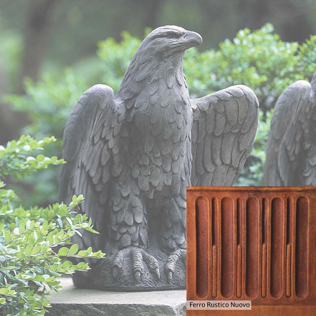 Campania International Eagle Looking Left Statue - Bronze Eagle Sculpture for Home & Office Decor - Perfect for Garden, Patio, or Indoor Display