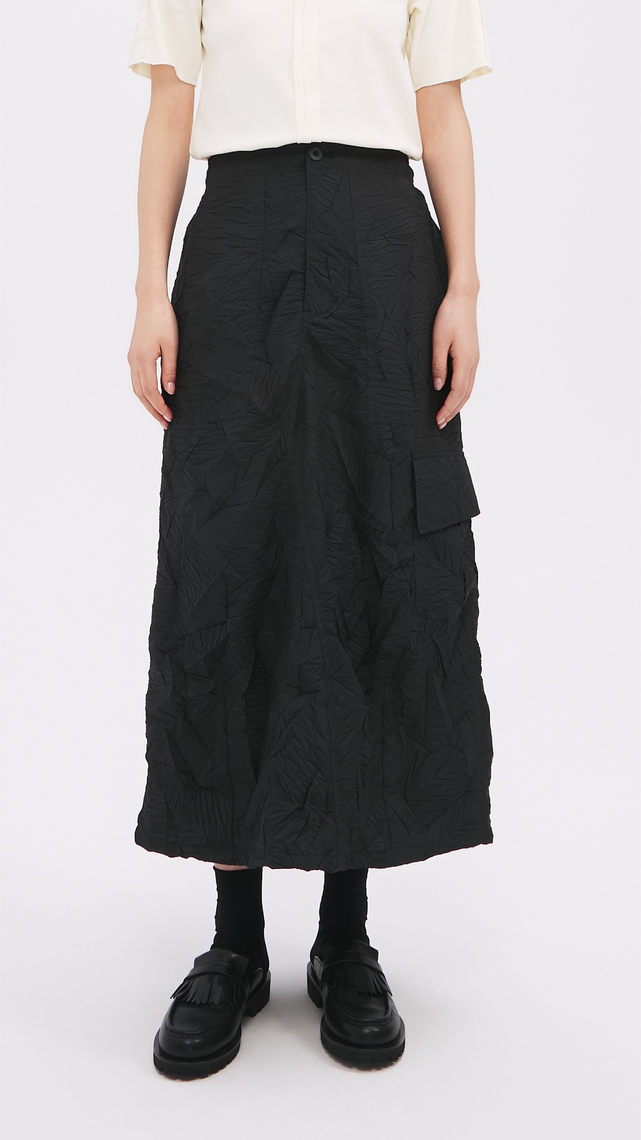 Distorted Pleated Military Skirt for Women - Edgy A-Line Mini Skirt with Asymmetrical Hem | Perfect for Punk Fashion, Streetwear & Festival Outfits