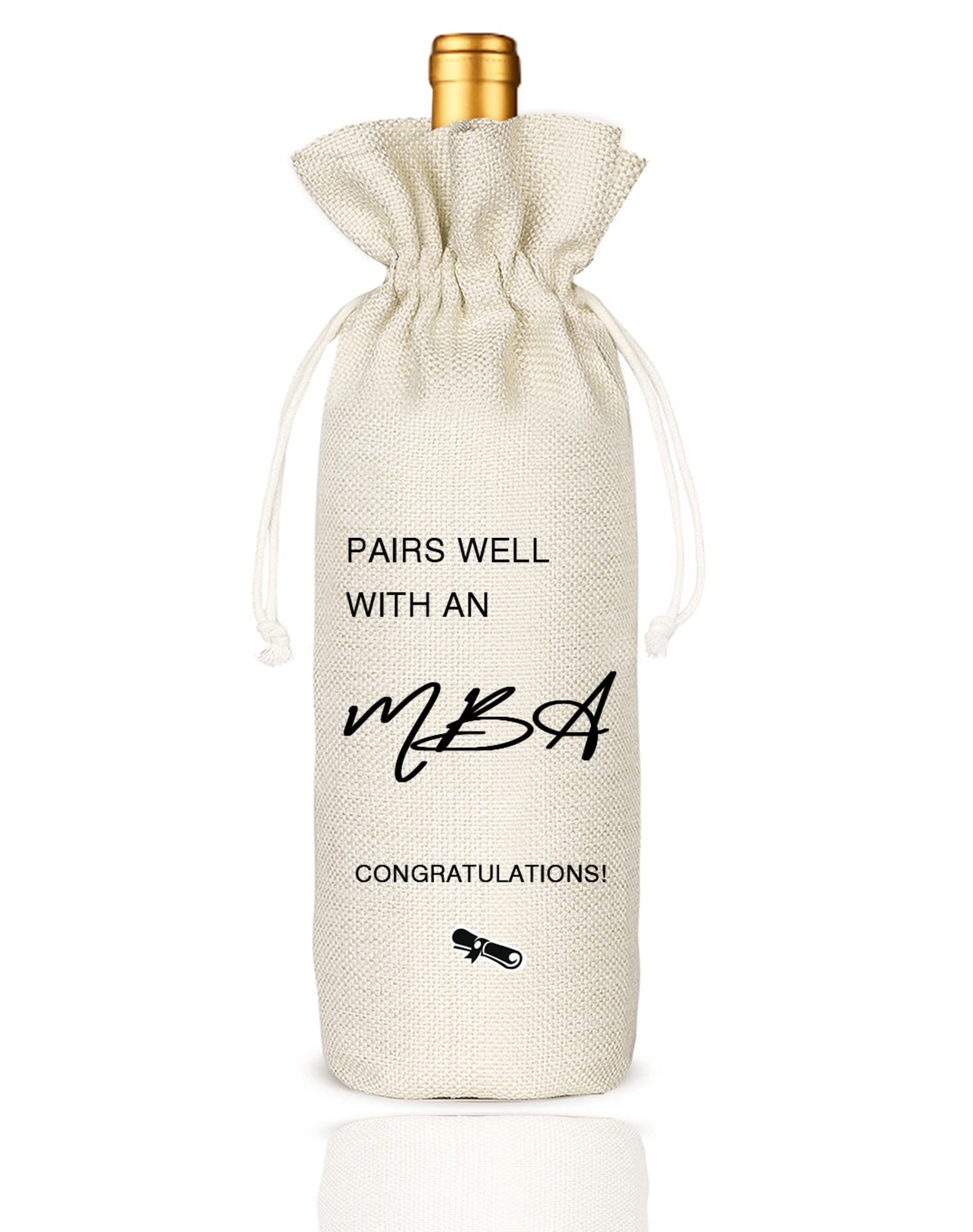 Premium MBA Graduation Wine Bag - Elegant Gift for MBA Graduates, Her, Him, Son, Daughter & Friends | Perfect for Celebrations, Graduation Parties & Wine Gifting