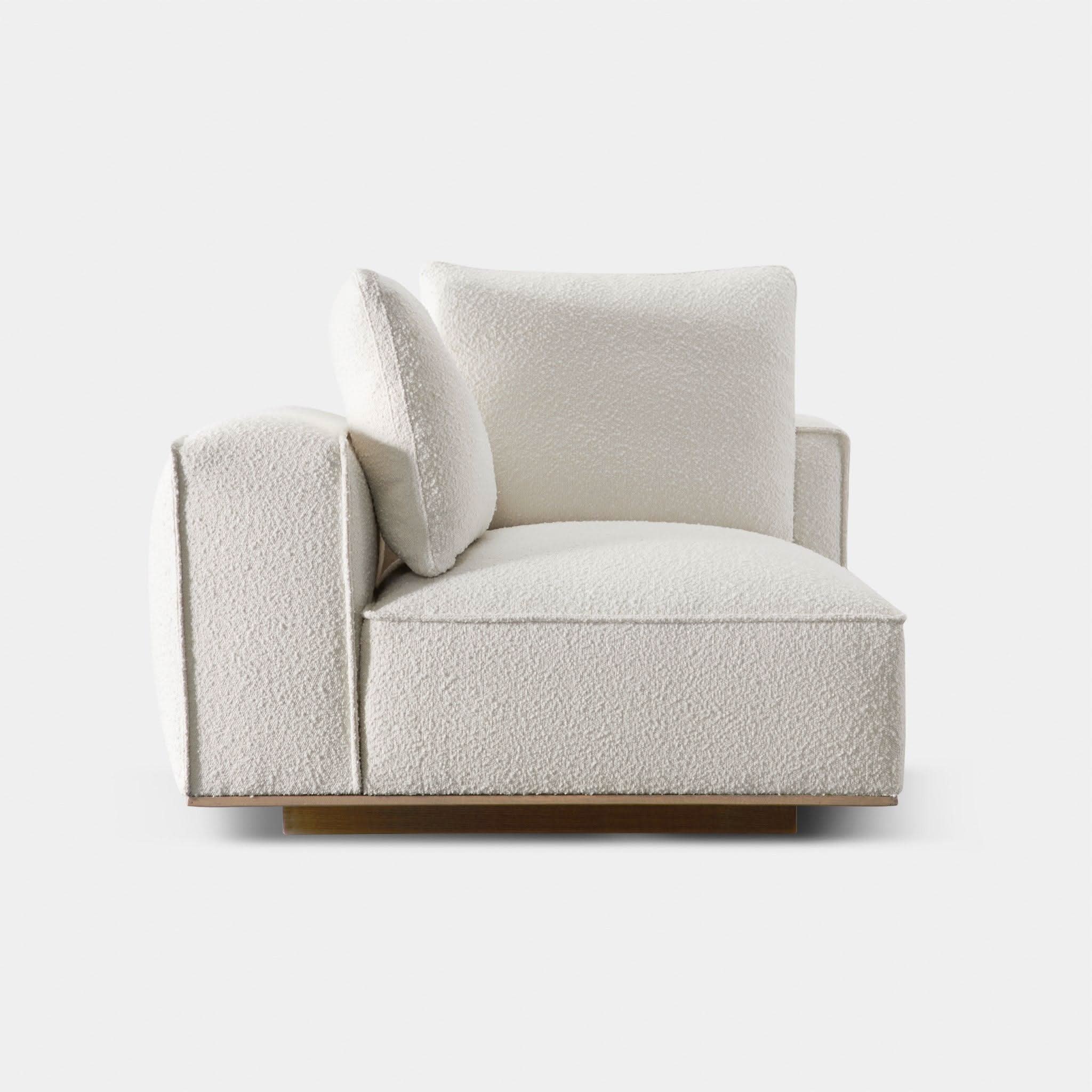 Modern Santorini Left Corner Sectional Sofa - Comfortable L-Shaped Couch for Living Room, Lounge & Home Theater