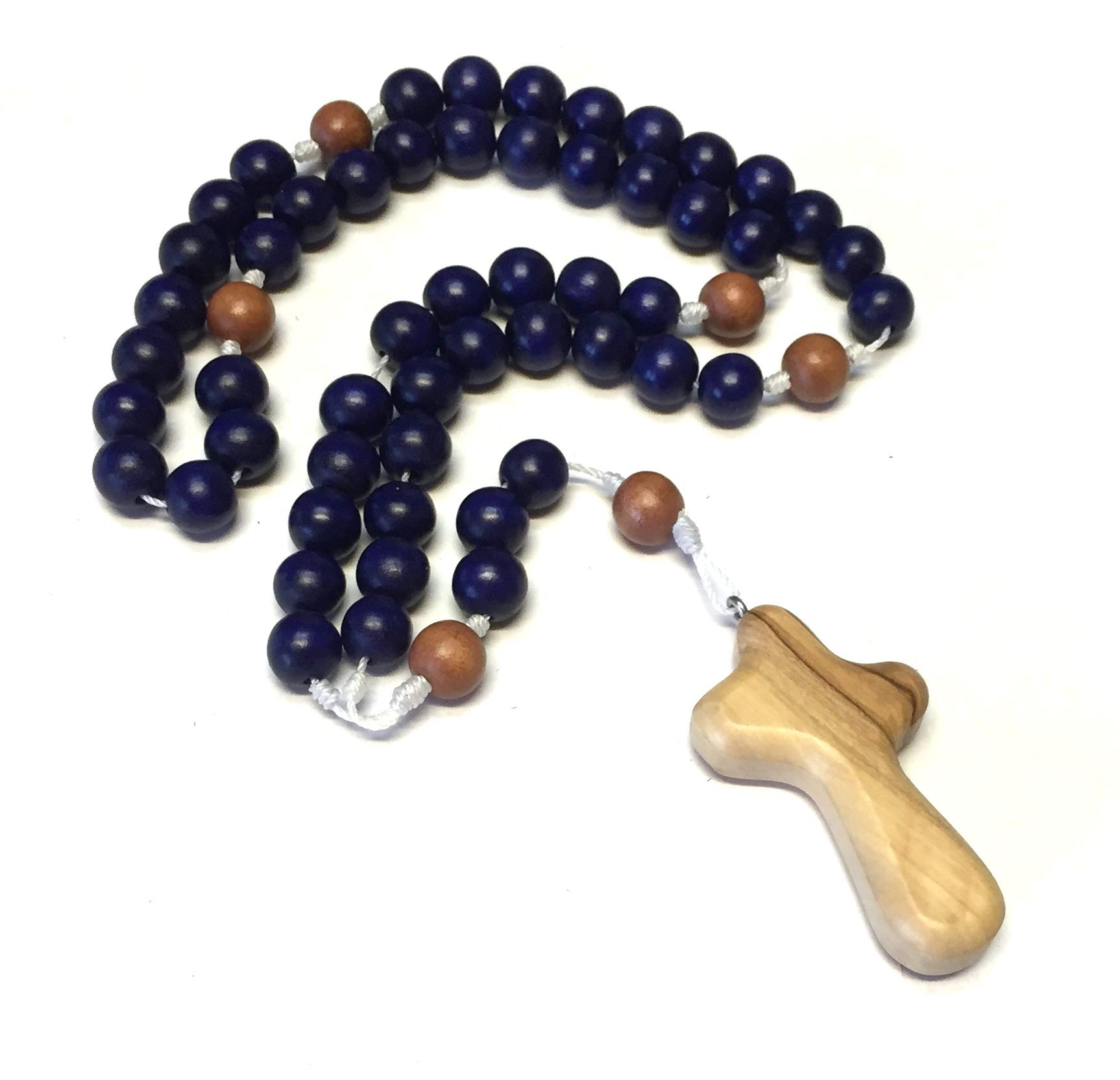 Handmade Wooden Rosary Beads - Cobalt Blue Catholic Prayer Beads for Meditation, Worship & Spiritual Gifts - Perfect for Daily Devotion, Church Use & Religious Ceremonies