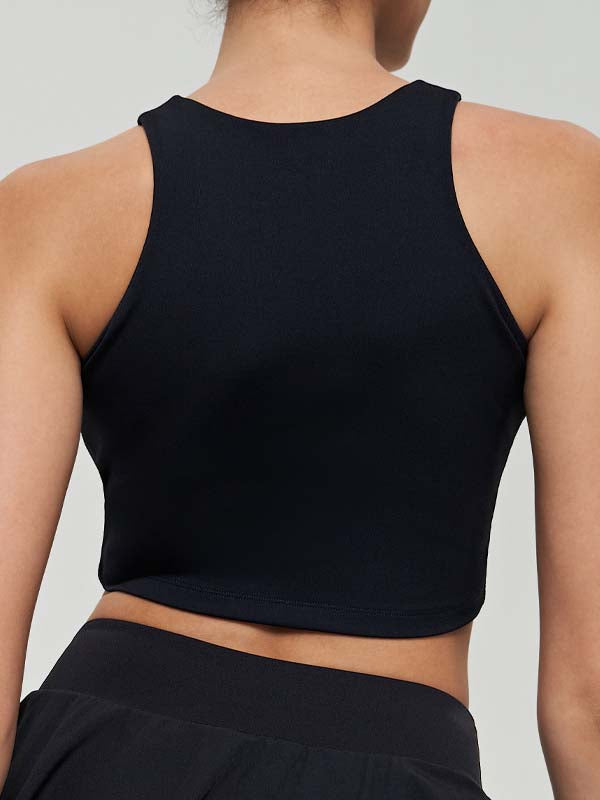 ZASUWA Women's Twist Hollow Out Solid Color Tank Top - Stylish Summer Casual Wear for Beach, Party & Everyday Outfits