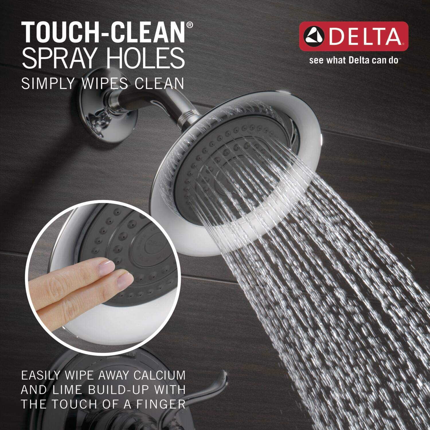 Delta Windemere 14-Series Chrome Shower Faucet Set with Handle & Trim Kit - BT14296 (Valve Not Included) for Bathroom Remodel & Luxury Shower Upgrade