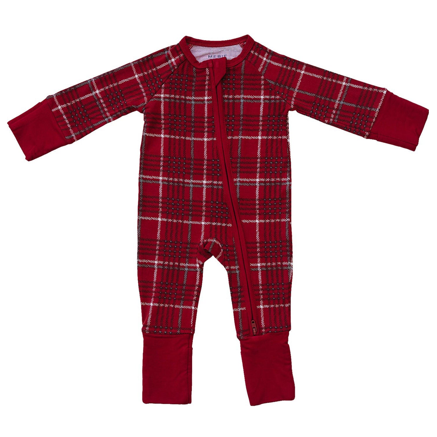 Bamboo Zipper Pajama Set - Soft Red Plaid Sleepwear for Women & Men - Cozy Loungewear for Winter Nights & Relaxing at Home