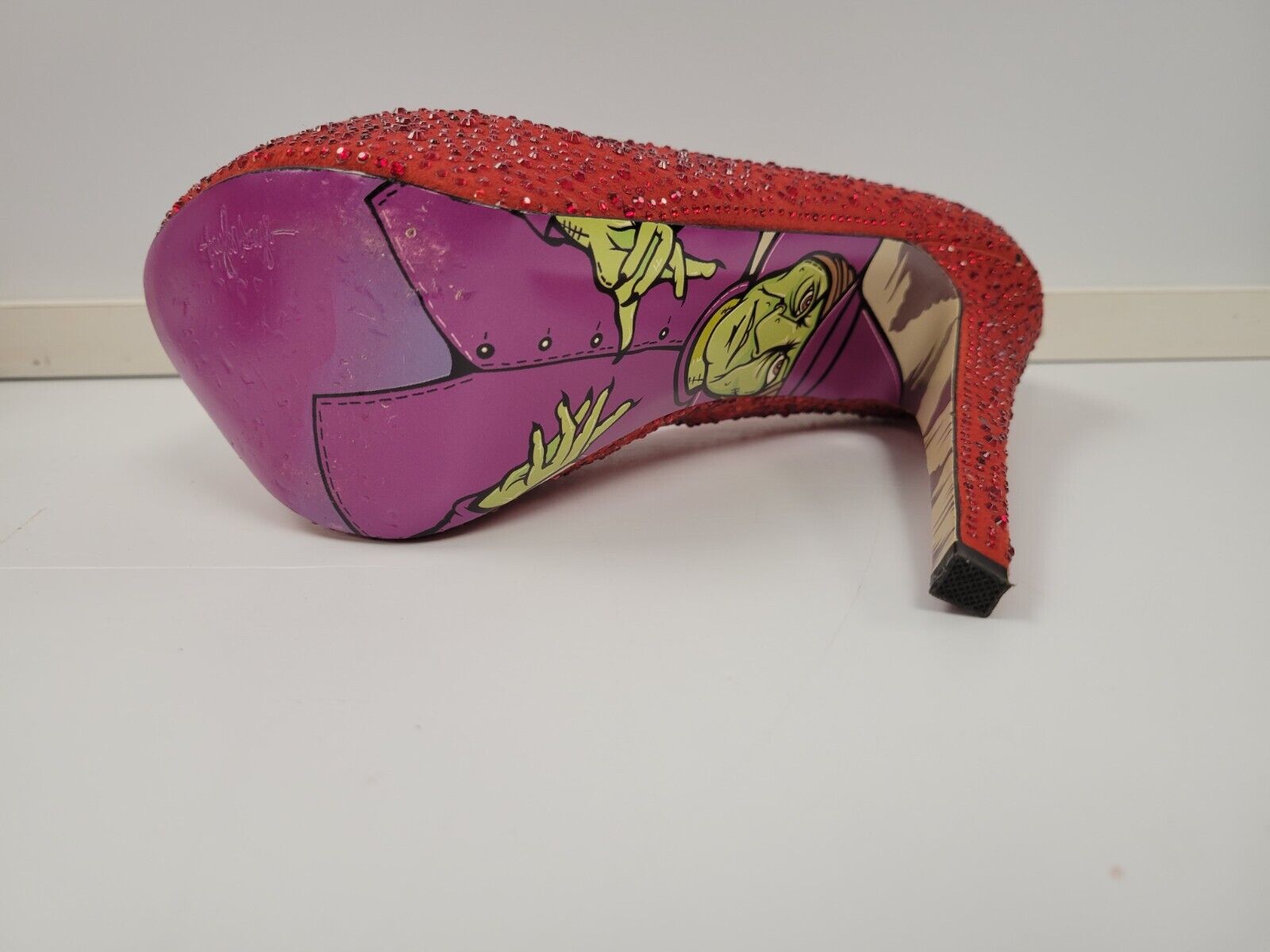 Taylor Red Bedazzled High Heels Size 7.5 US - Perfect for Evening Parties, Prom, and Special Occasions