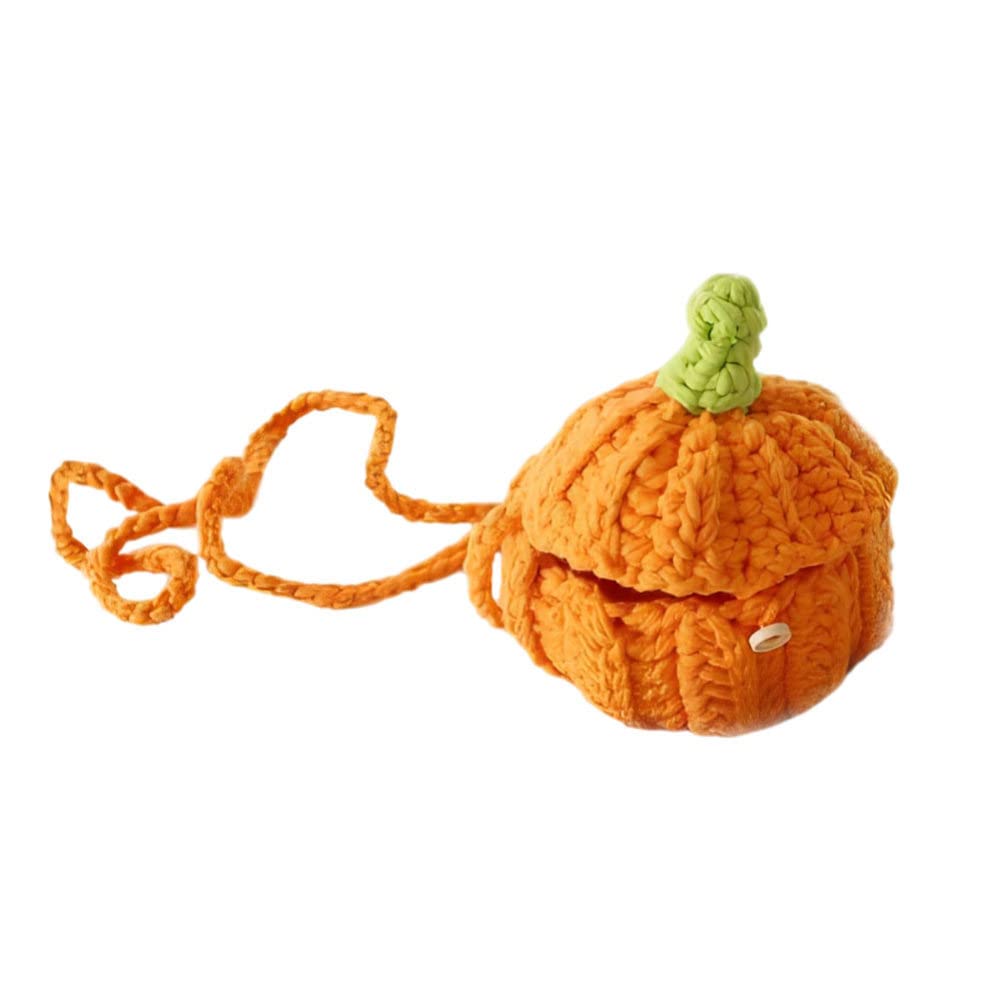 Amosfun Halloween Pumpkin Candy Pouch - Reusable Candy Storage Bag for Kids, Girls, Trick or Treat - Perfect for Halloween Parties, School Events & Candy Collection