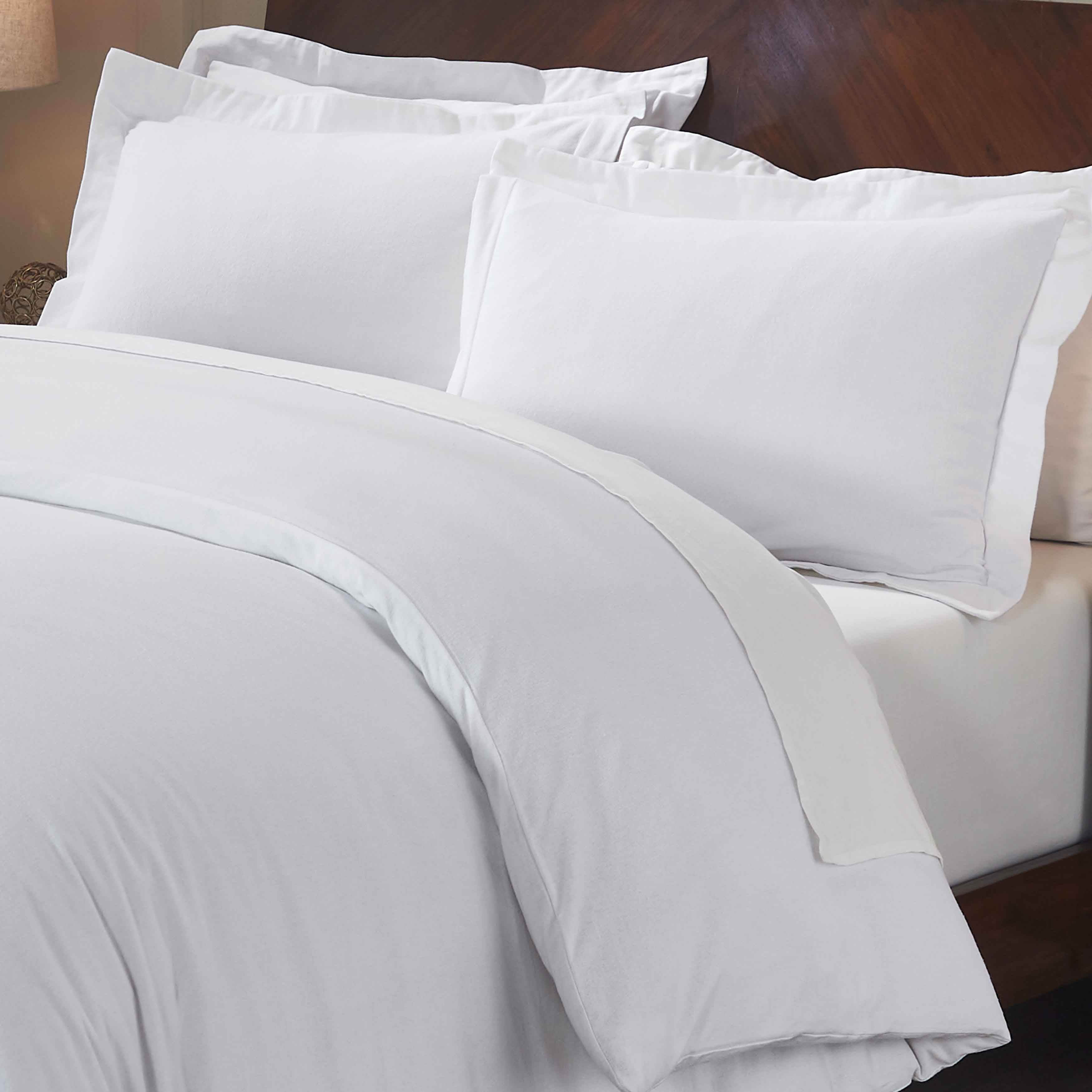 Premium Rome Flannel Cotton Solid Brushed Duvet Cover Set - Soft & Cozy Queen/King Size Bedding for Winter - Perfect for Cold Weather & Cozy Bedroom Decor