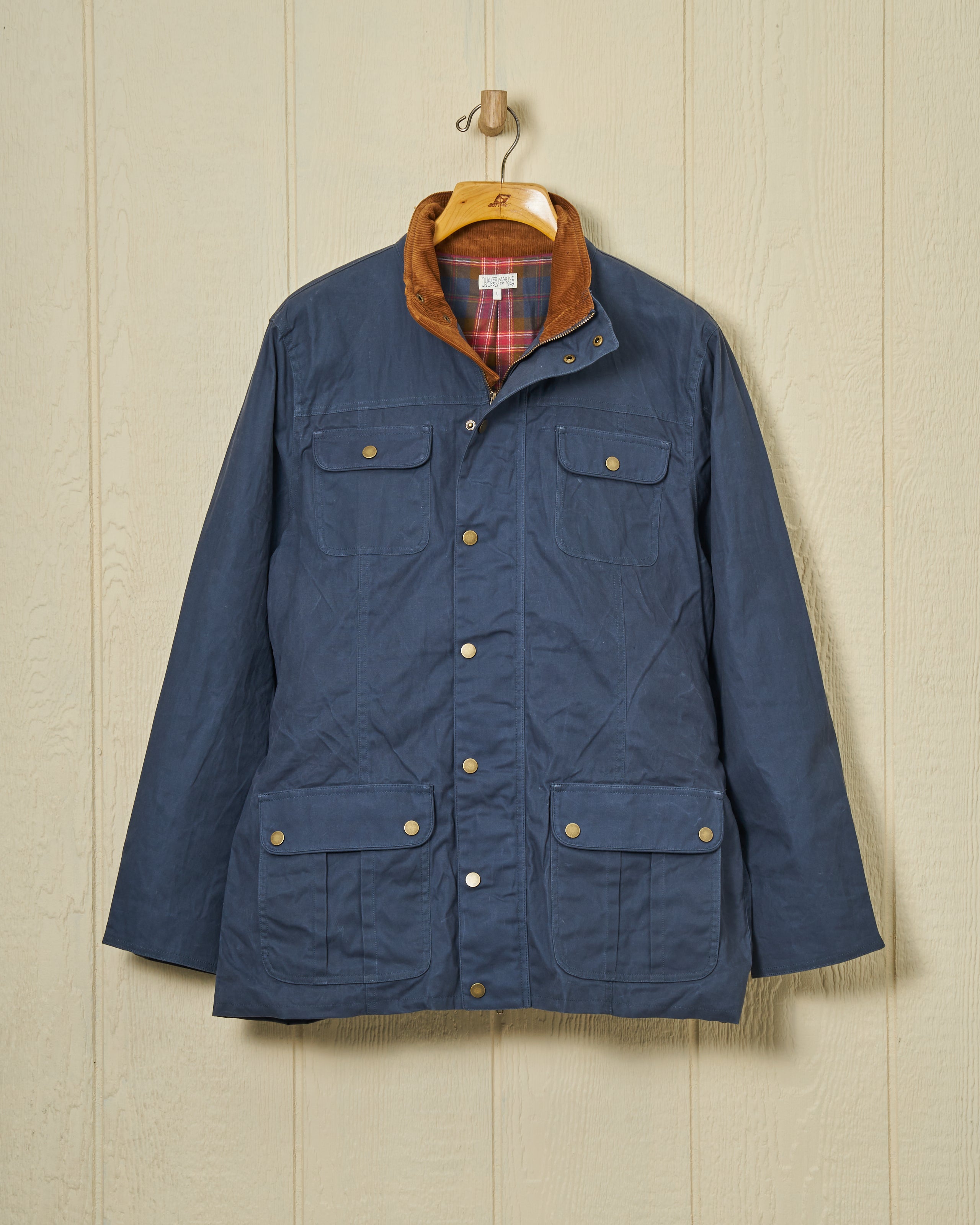 Aberdeen Waxed Canvas Jacket for Men - Waterproof & Durable Navy Outdoor Coat | Perfect for Hiking, Camping & Everyday Wear