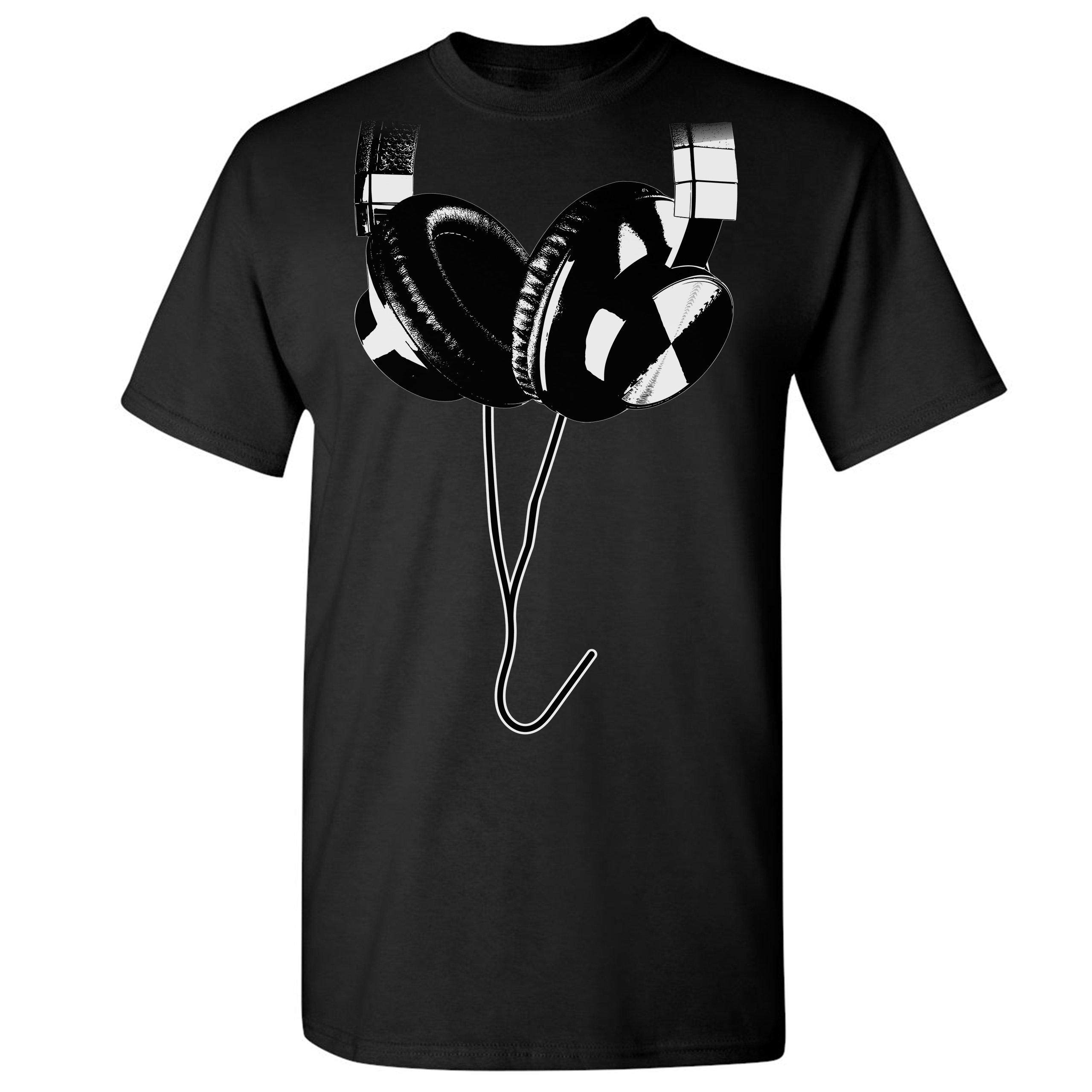 DJ Music T-Shirt with Huge Hanging Headphones Design - Cool Graphic Tee for Music Lovers, DJs & Concert Goers - Perfect for Parties, Festivals & Casual Wear