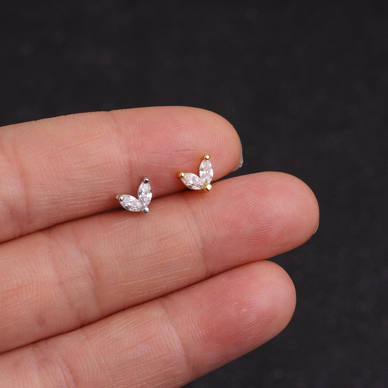 16G Surgical Steel Conch Stud Earrings, Helix Stud Earrings - Hypoallergenic Body Jewelry for Cartilage Piercing | Perfect for Everyday Wear & Special Occasions
