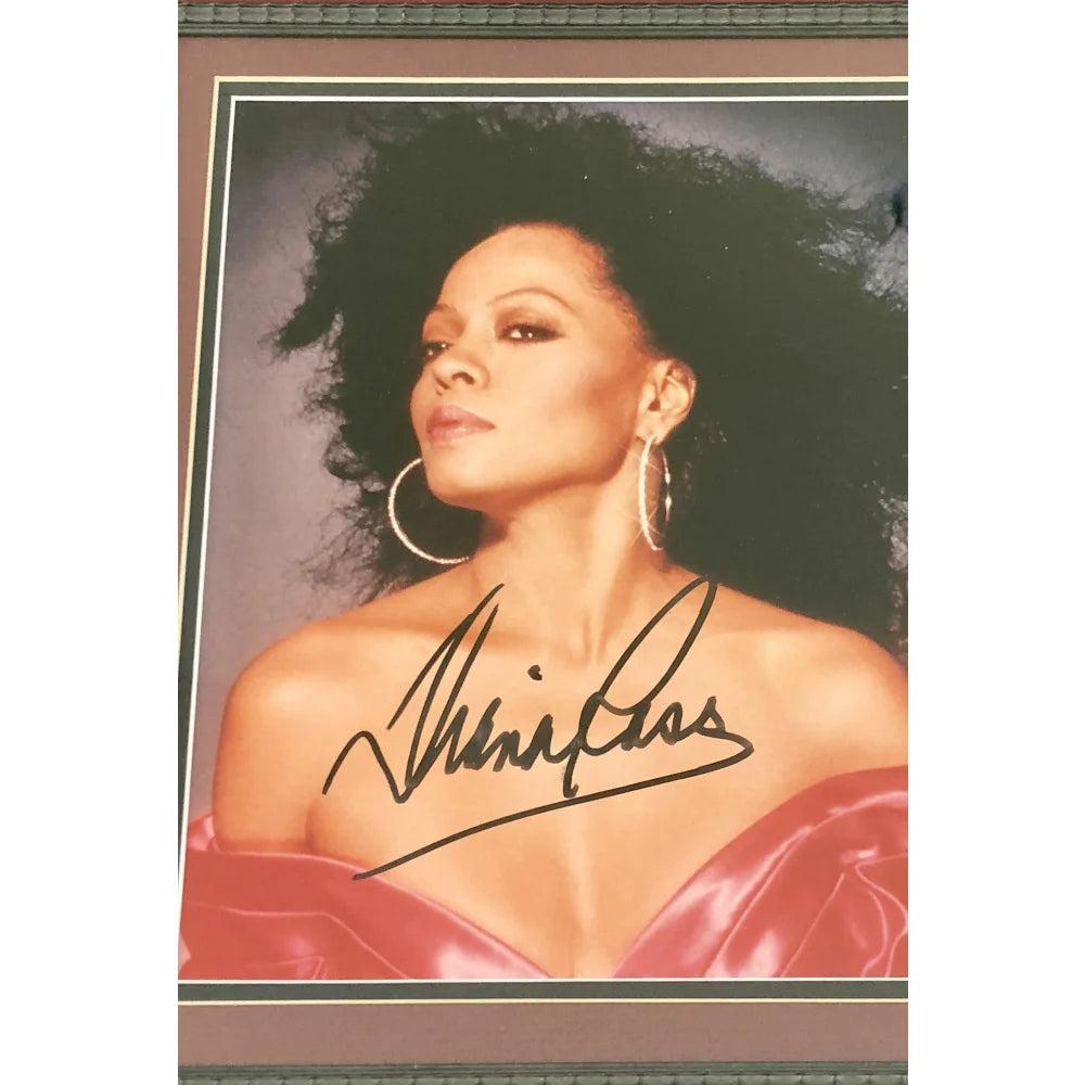 Diana Ross Signed 8x10 Photo with JSA COA - Framed Motown Autograph Memorabilia - Perfect for Music Collectors & Home Decor