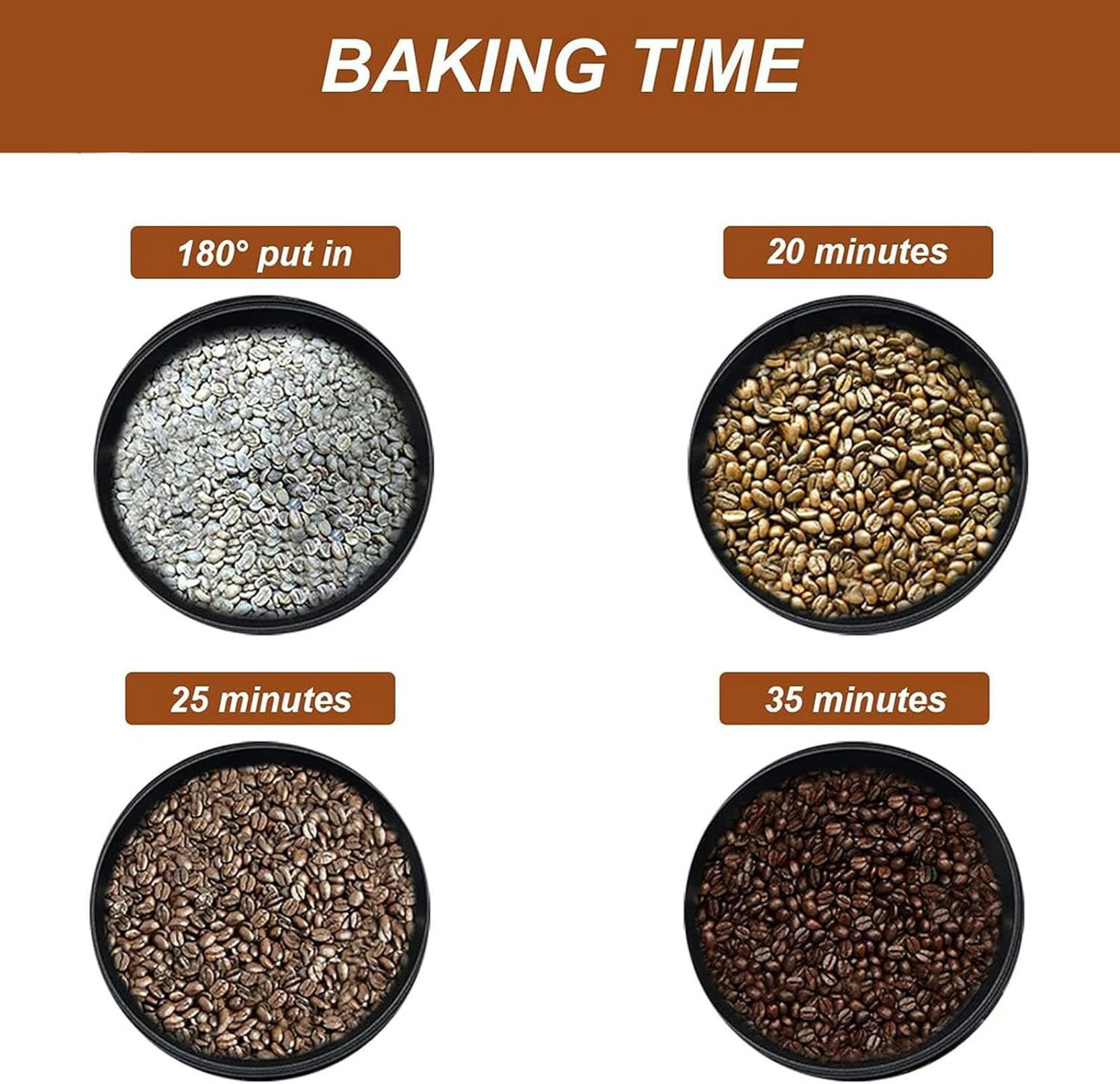 Premium Peanut Roaster Machine for Home Use - Adjustable Temperature 0-240℃ (482℉) - 750G Capacity for Roasting Peanuts, Almonds, Soybeans, Barley & Chestnuts - Perfect for Kitchen, Bakery & Coffee Shop Use