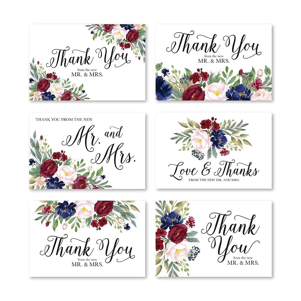 Hadley Designs 50 Floral Wedding & Well Wishes Cards with 24 Thank You Cards - Alternative Guest Book & Bridal Shower Games - Advice Cards for Bride & Groom - Perfect for Wedding Guestbooks, Bridal Showers & Anniversary Celebrations