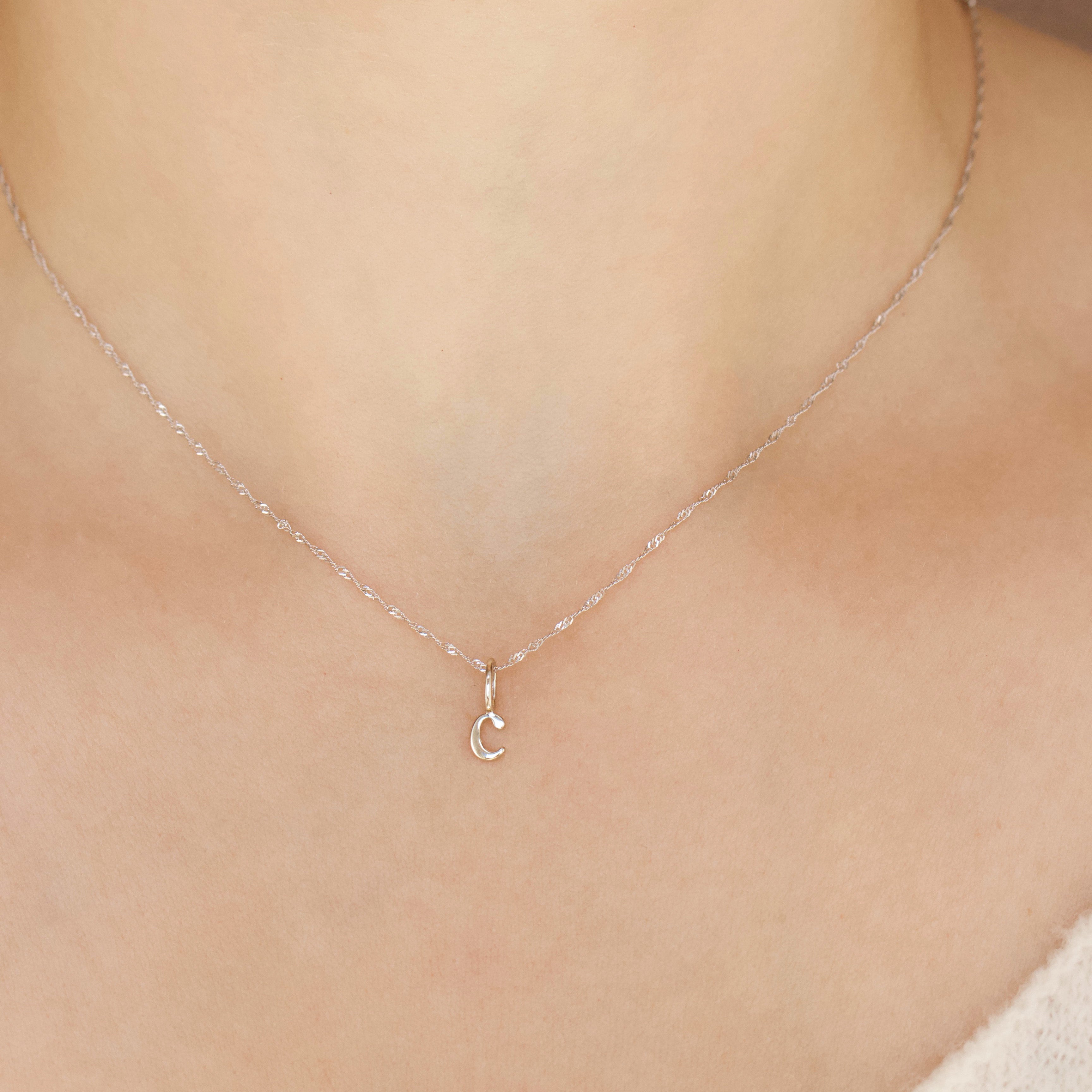 9K Solid White Gold Initial Charm - Personalized Jewelry for Necklaces & Bracelets - Perfect for Gifts, Anniversaries, and Everyday Wear