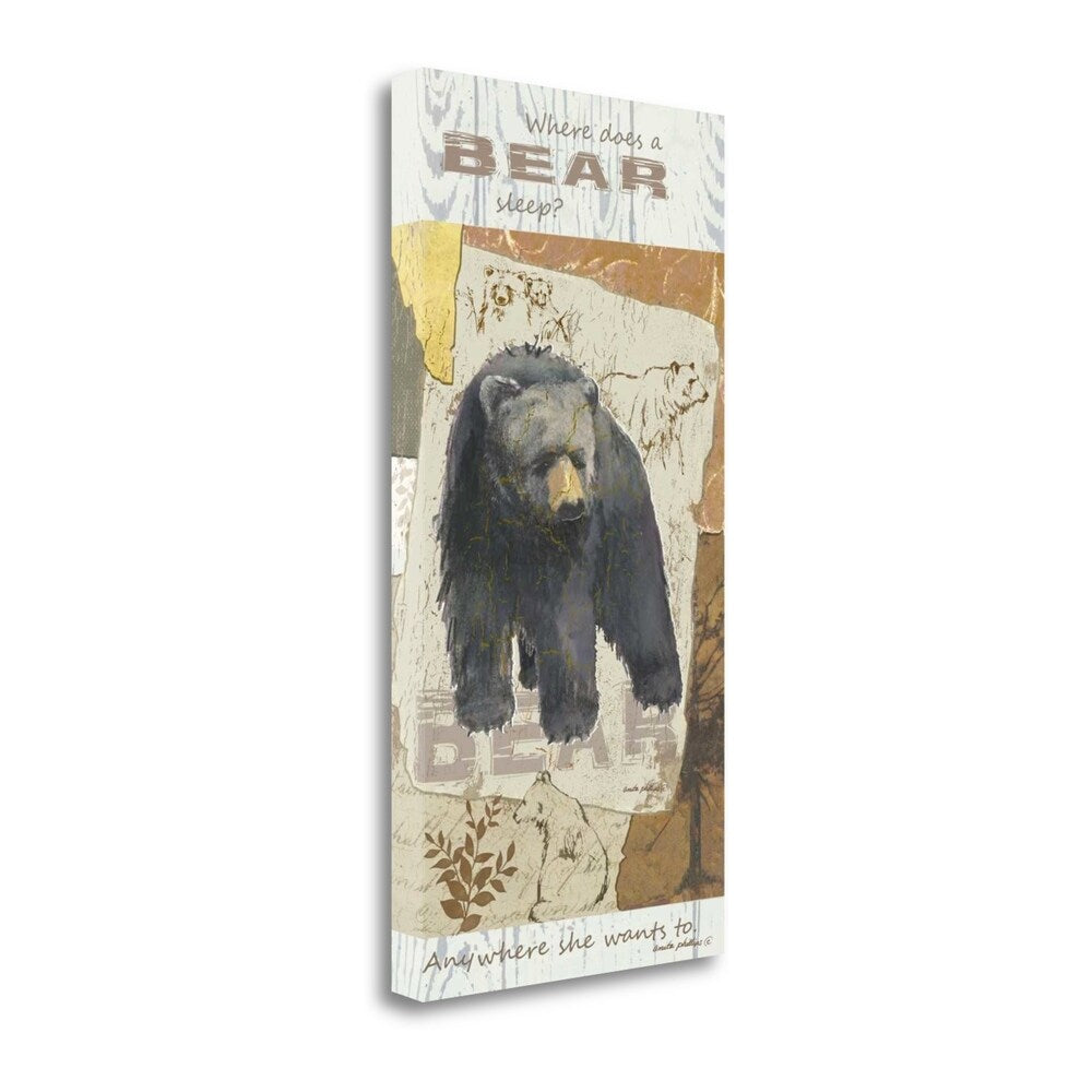 Bear Sleep by Anita Phillips - Premium Fine Art Giclee Print on Gallery Wrap Canvas, Ready to Hang Wall Decor for Living Room, Bedroom & Office