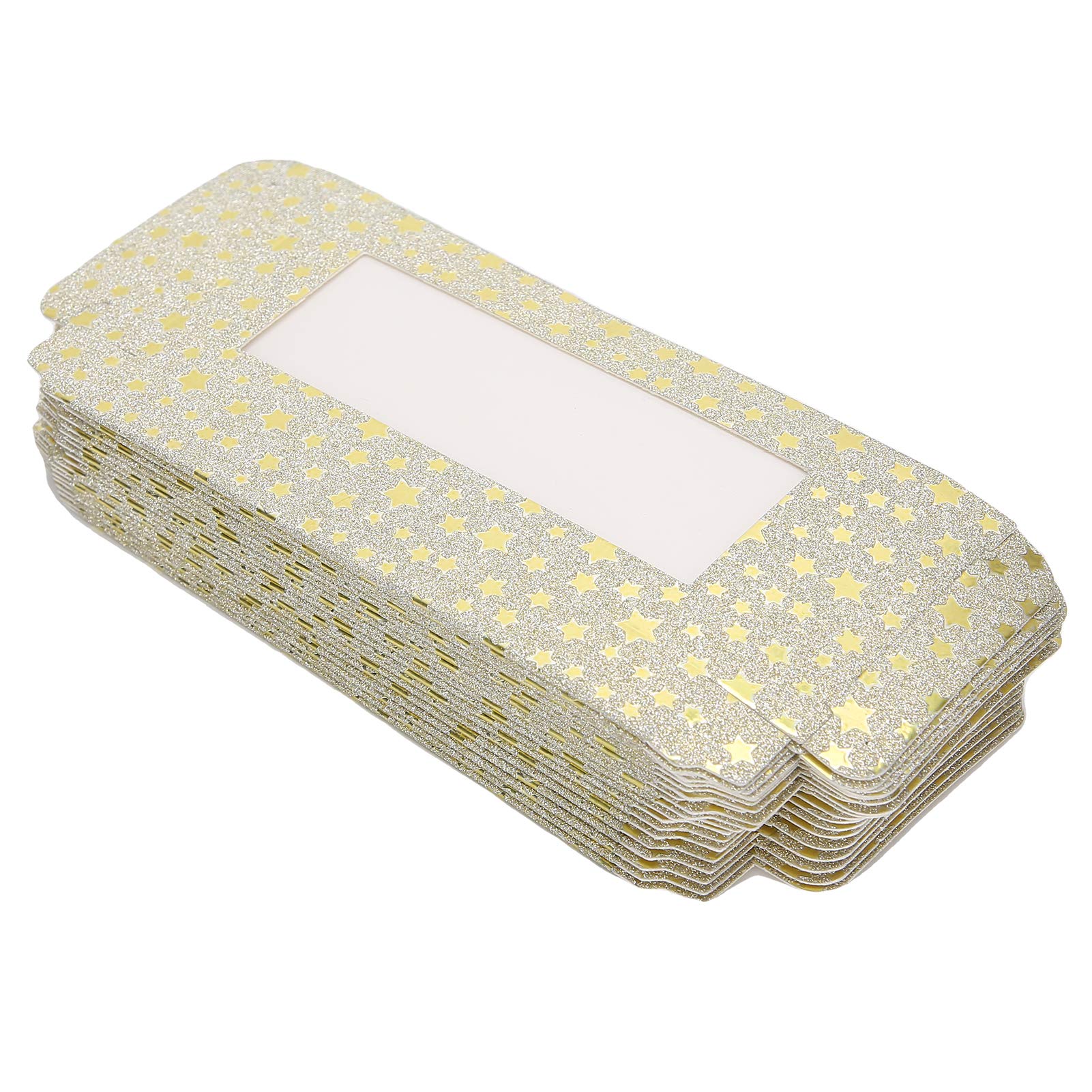 Premium Lash Box - Eyelash Storage Organizer with Paper Lash Holder for False Eyelashes | Makeup Accessories for Women & Girls (Yellow Stars Design) | Perfect for Salon, Travel & Home Makeup Organization