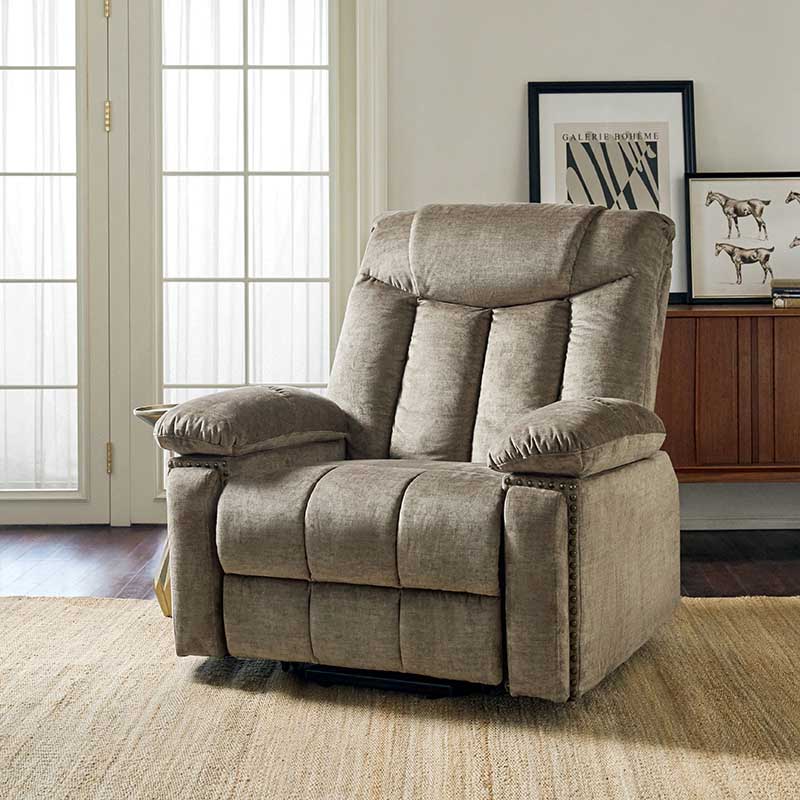 LuxComfort Power Lift Recliner Chair for Elderly - Heavy Duty Electric Reclining Sofa with Massage & Heat - Perfect for Living Room, Home Theater & Mobility Assistance