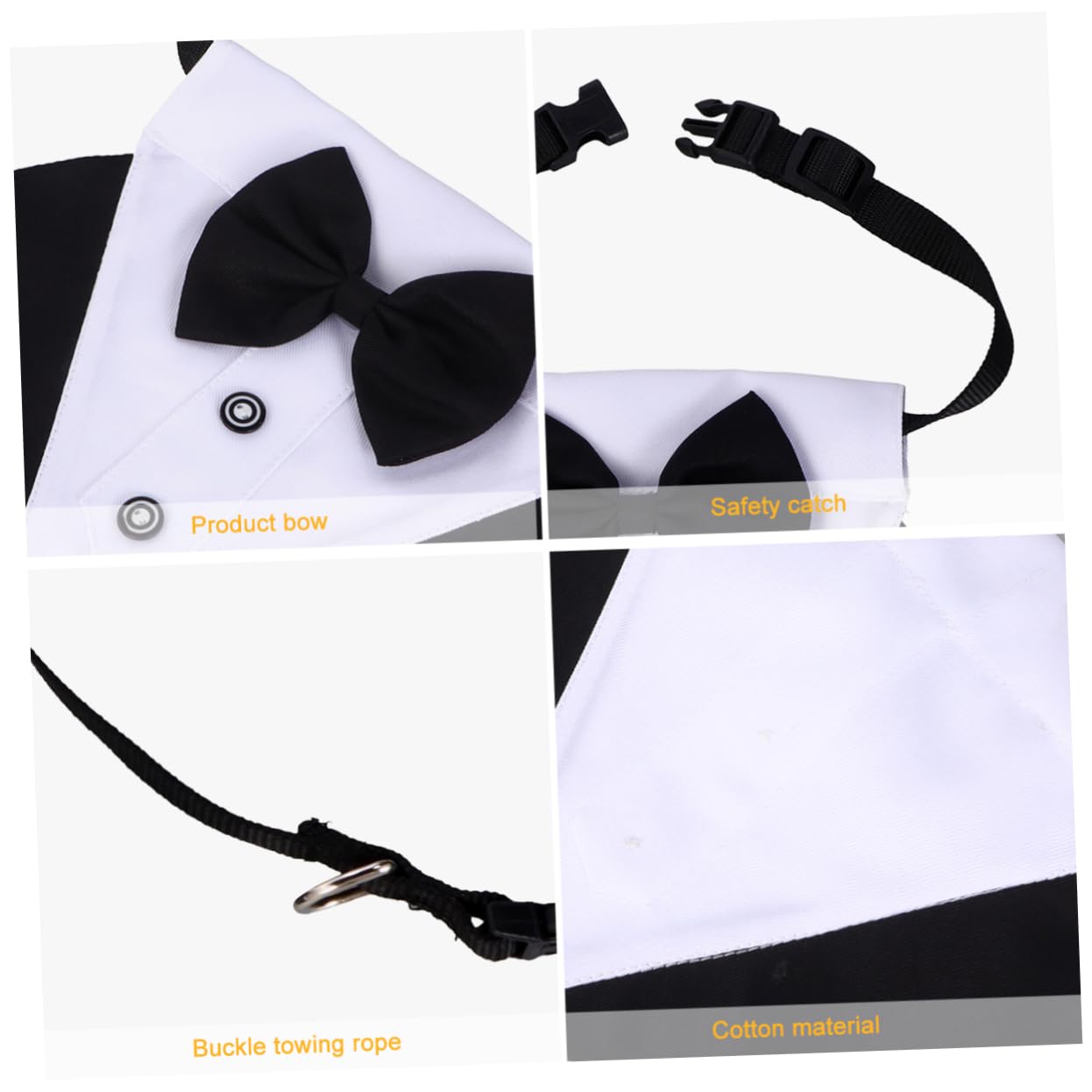 BESPORTBLE Fashionable Dog Bow Tie Collar with Triangle Scarf - Adjustable Pet Neck Accessory for Small Medium Large Dogs - Perfect for Parties, Weddings & Daily Walks