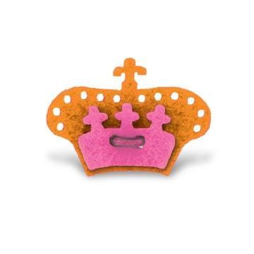 Premium Crown Lapel Pin - Elegant Orange & Pink Design for Men & Women | Perfect for Suits, Blazers, Formal Events & Gifts