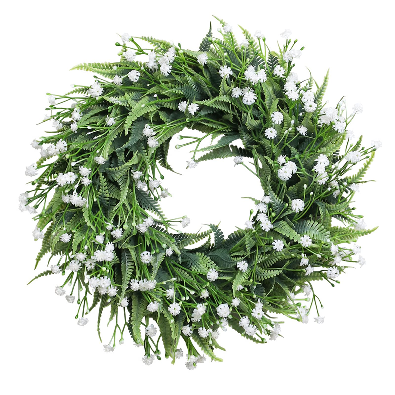 Easter Wreath DIY Kit - Soft Glue Gypsophila Artificial Flower Door Hanging for Spring, Christmas, Home Decor - Front Door, Outdoor Wall, Indoor Wall Hanging Ornament for Holiday Parties, Wedding Decorations & Seasonal Celebrations