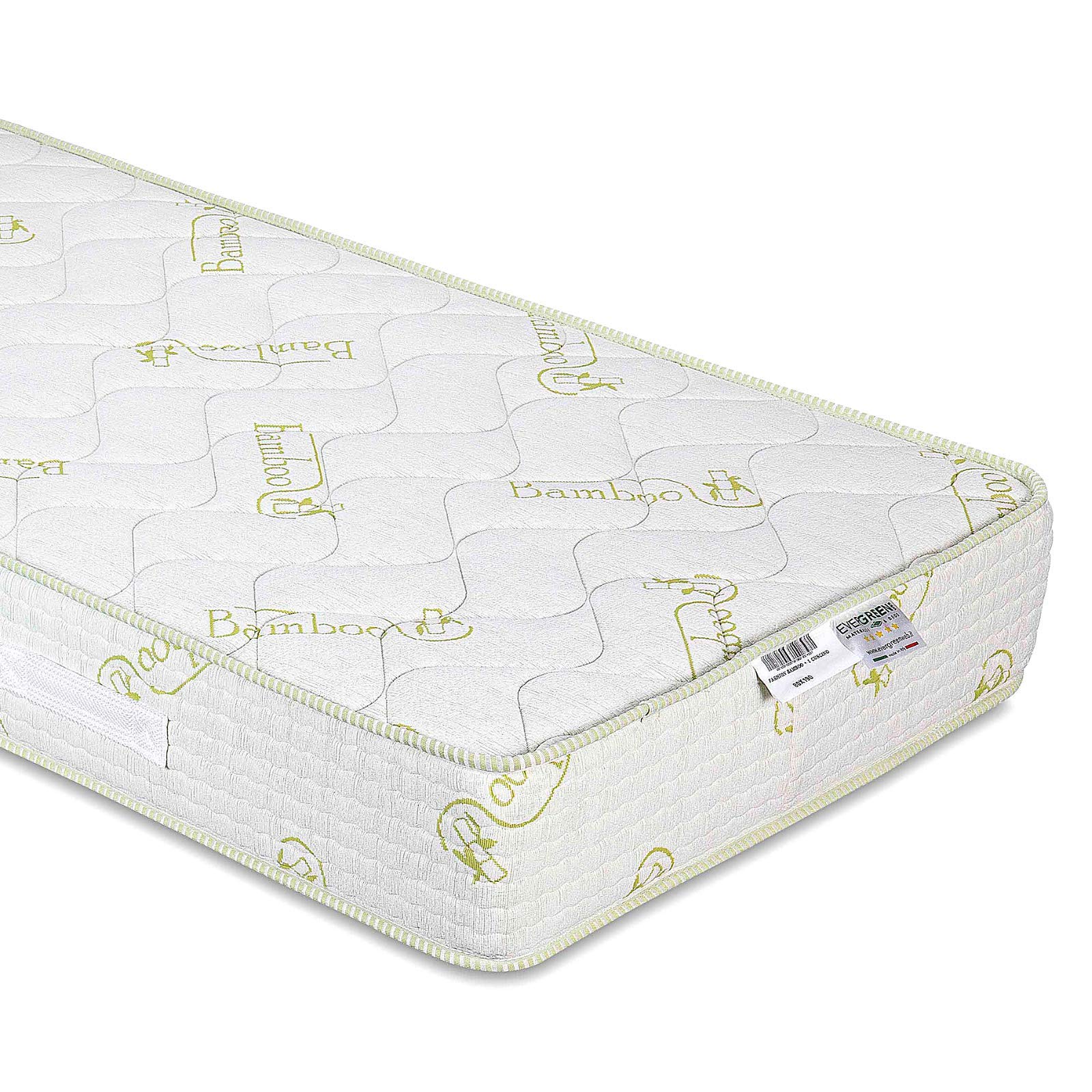 EvergreenWeb - 20cm Height Bamboo Fiber & Waterfoam Single Mattress 120x200cm with Free Viscoelastic Pillow, Orthopedic, Anti-Mite Fabric - Perfect for Guest Beds, Dorm Rooms & Small Apartments