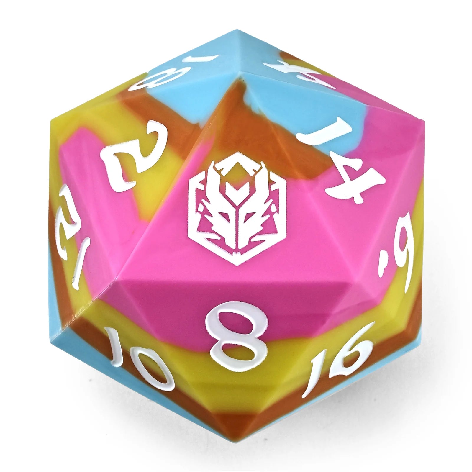 55mm Chonk Rubber Silicone D20 Dice Set - Radiant Whispers Color for Tabletop RPG, Dungeons & Dragons, MTG, Board Games & Collectibles - Perfect for Gamer Gifts & Dice Enthusiasts