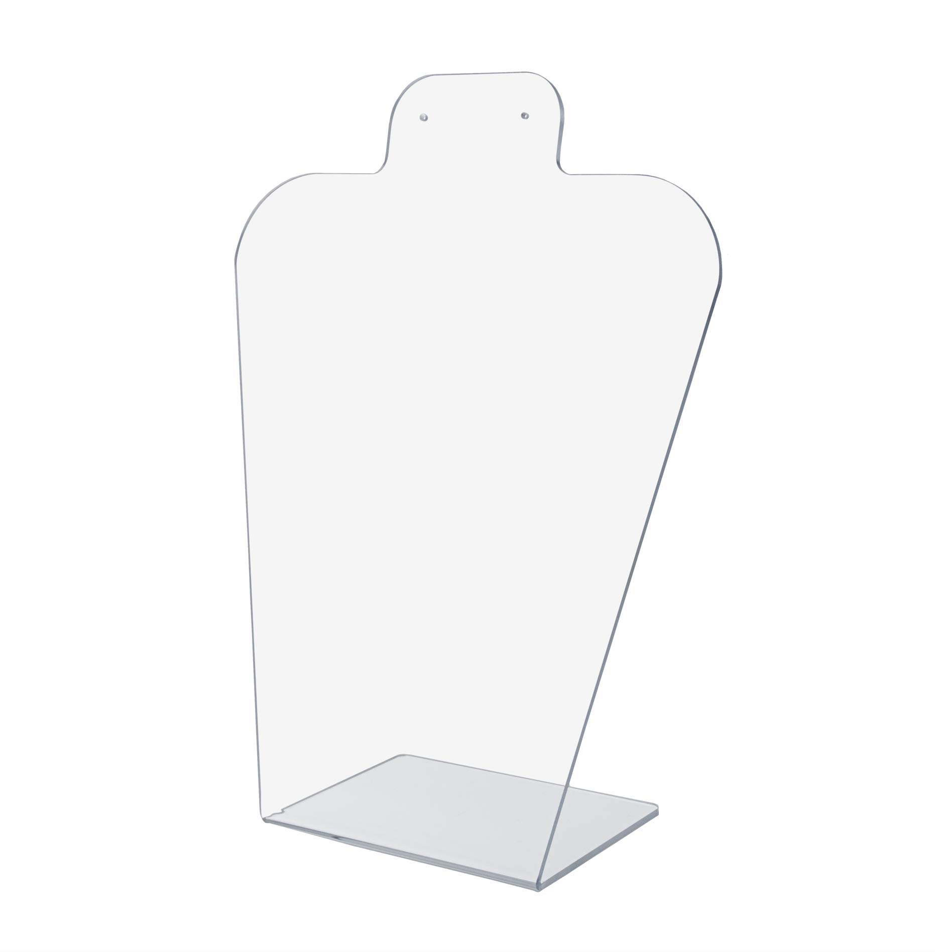 6 Pack Clear Plastic Jewelry Display Stands - 8.5