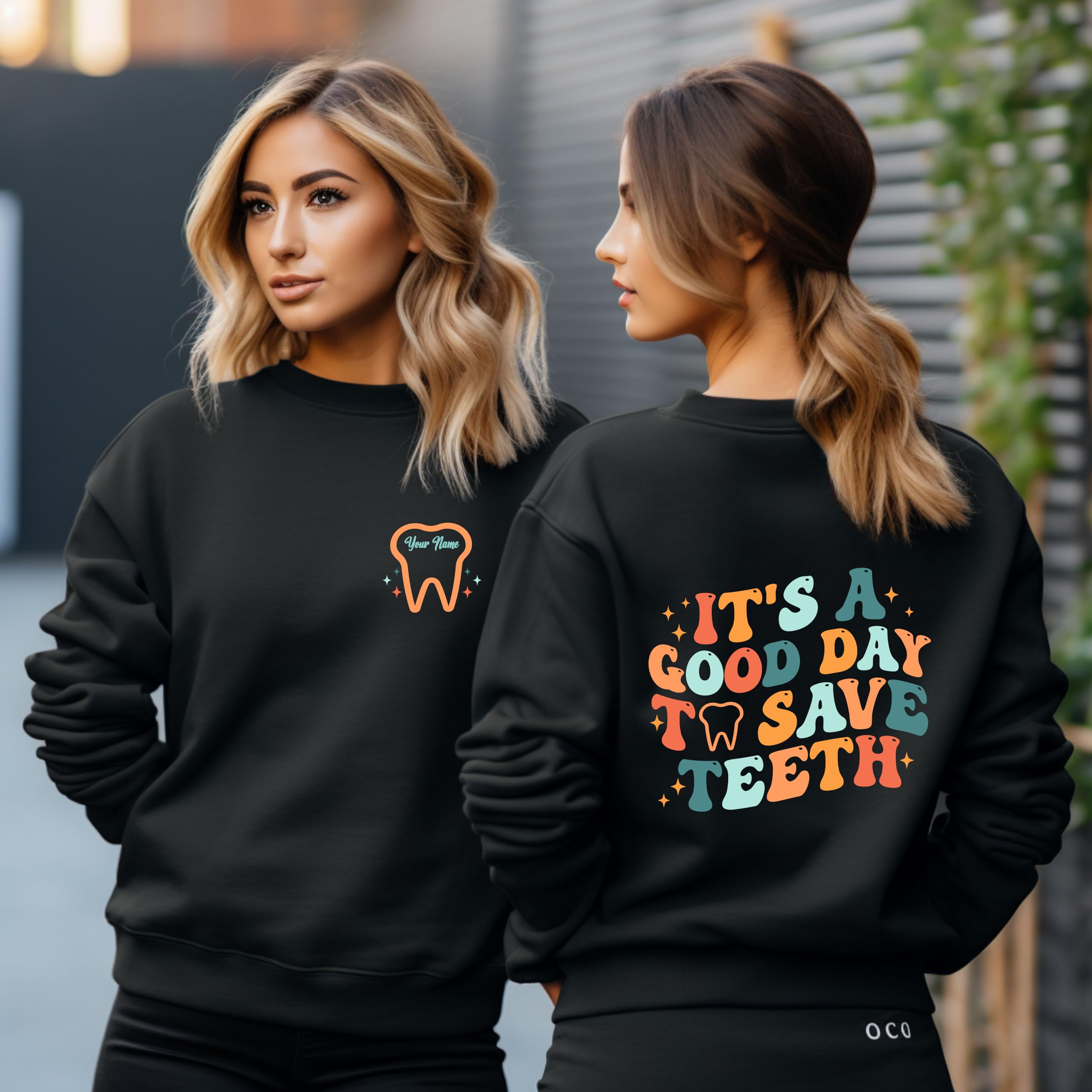 Save Teeth Sweatshirt - Personalized Dentist Gift, Dental Assistant & Hygienist Apparel - Comfortable Crewneck Sweater for Dental Professionals | Perfect for Clinics, Offices & Casual Wear