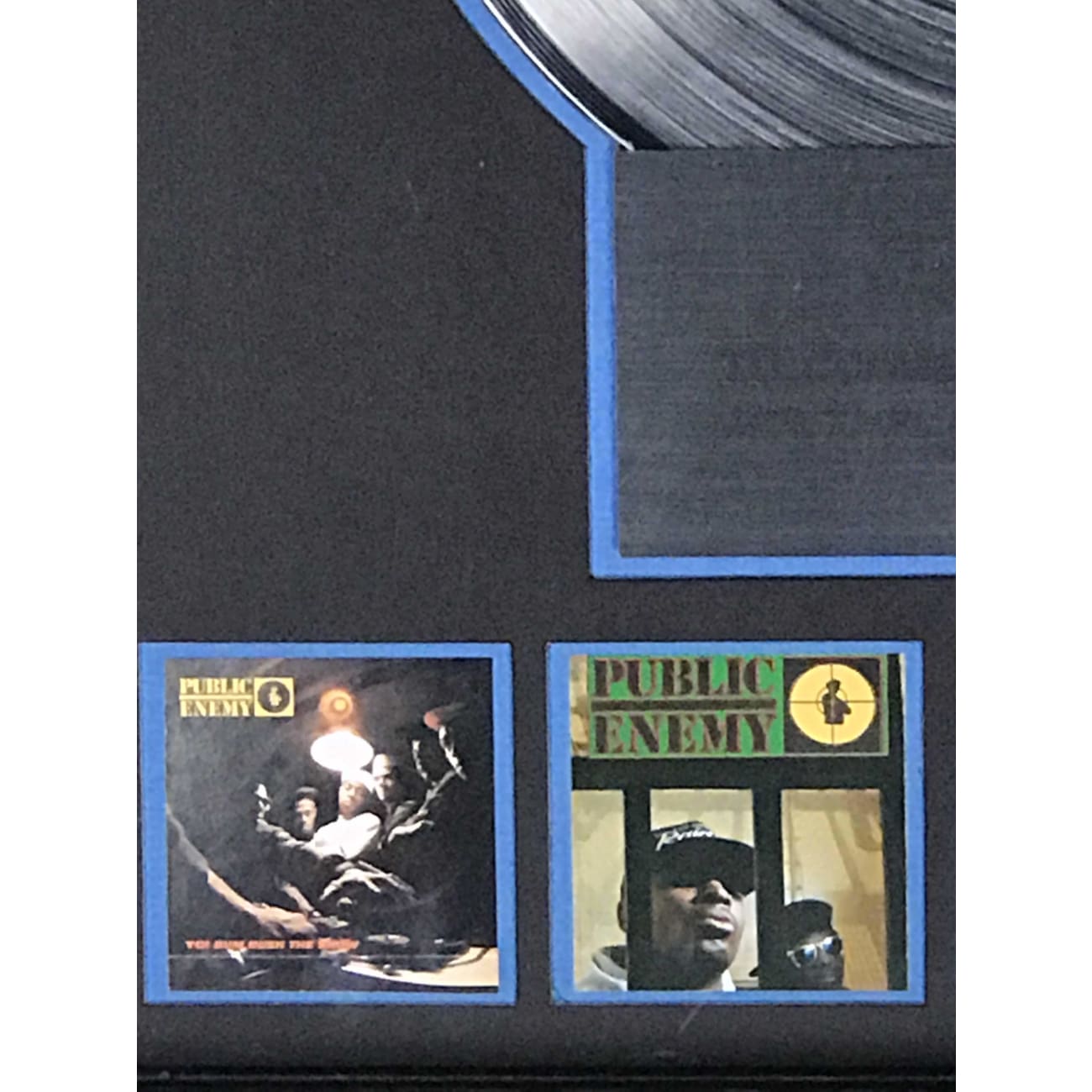 Rare Public Enemy Multi Platinum Label Award Presented to Dr. Dre - Collectible Music Memorabilia for Display & Investment