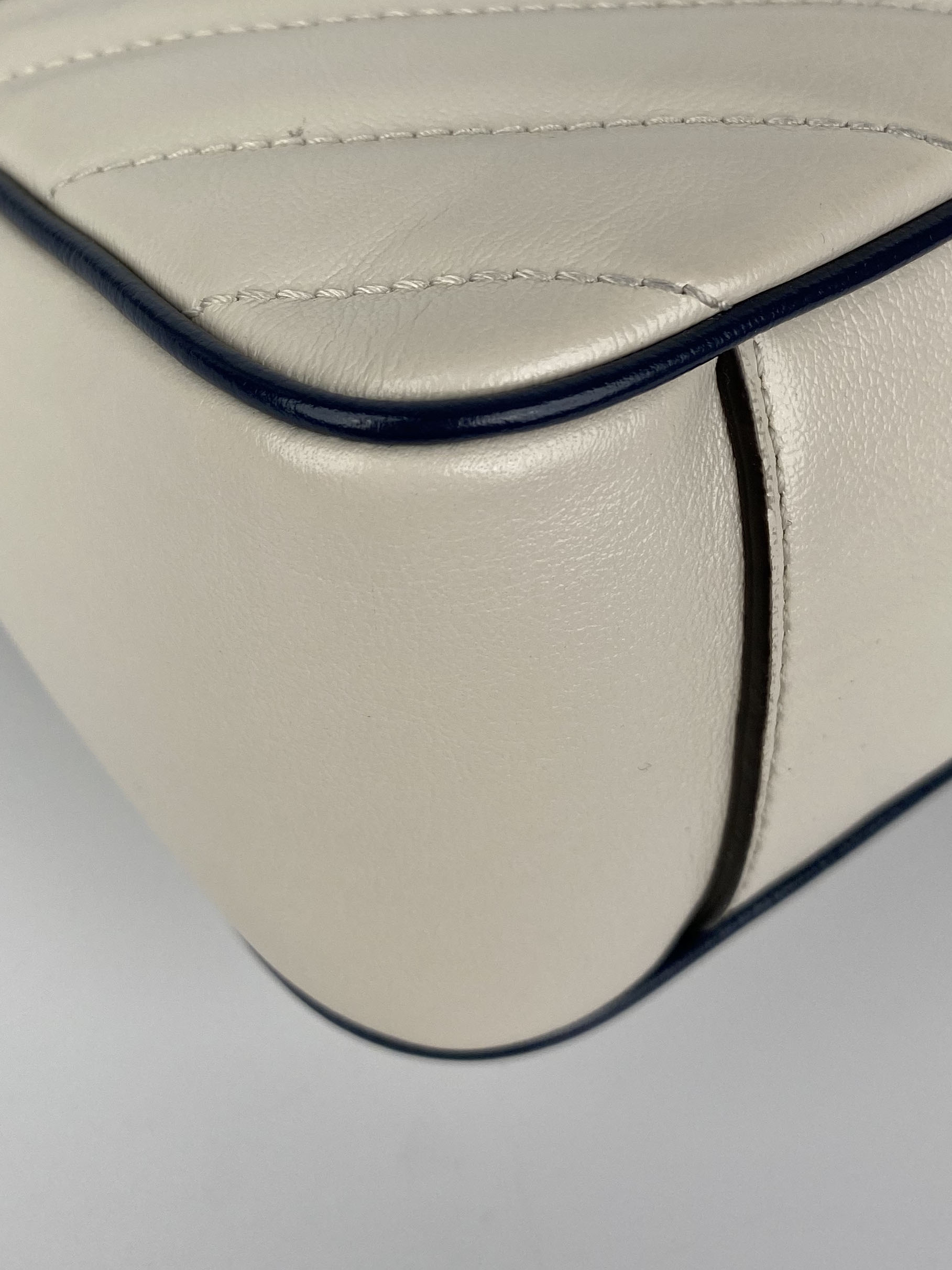 Gucci GG Marmont Torchon Shoulder Bag in White & Blue | Luxury Designer Handbag for Women | Perfect for Date Night, Office & Special Occasions