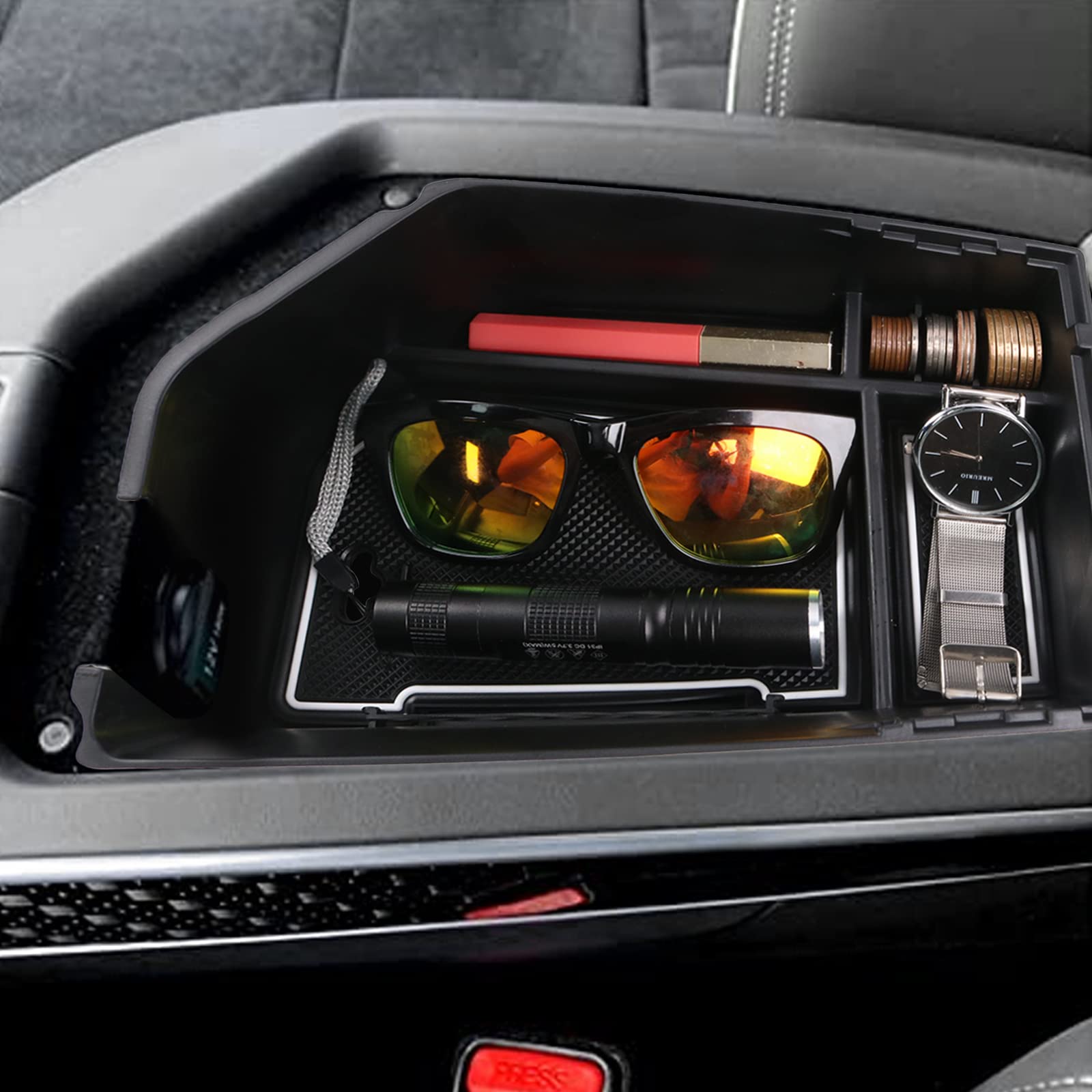 2022-2025 Genesis GV70 Center Console Organizer Tray - Premium Armrest Storage Box Accessory for 2.5T & 3.5T Models | Perfect for Road Trips, Daily Commutes & Organized Car Interior