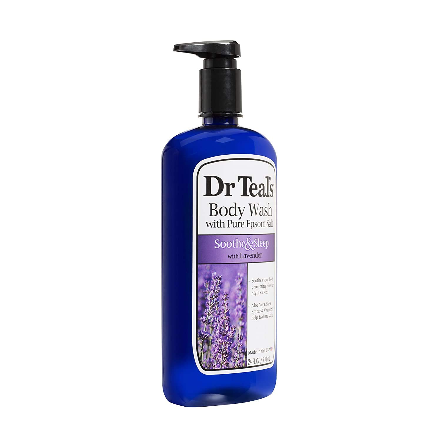 Dr. Teal's Lavender Body Wash Gift Set (2 Pack, 24oz Each) - Soothing Sleep Lavender with Essential Oils & Epsom Salt - Relieve Aches, Stress Relief - Perfect for Relaxing Baths & Spa Nights at Home