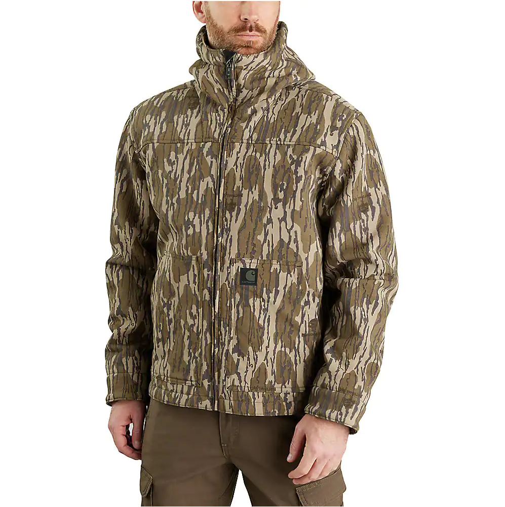 Carhartt Super Dux™ Relaxed Fit Sherpa Lined Camouflage Active Jacket for Men - Waterproof Winter Work Coat with Hood - Hunting, Outdoor & Casual Wear (Model 105477)