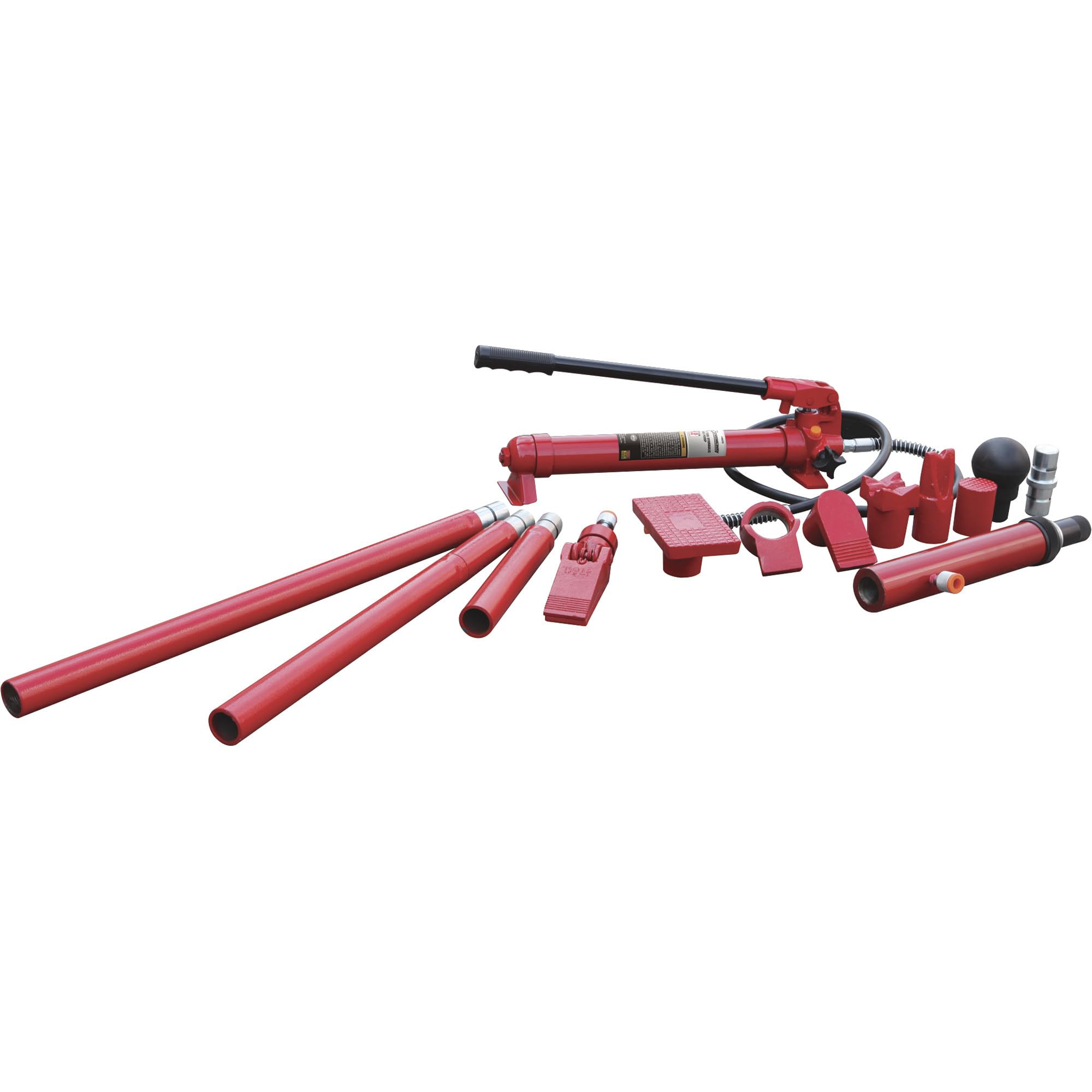 Strongway 10-Ton Hydraulic Portable Ram Kit with 16-Piece Accessories - Heavy Duty Car Lifting, Auto Repair & Construction Equipment