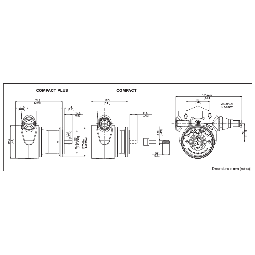 Fluid o Tech Rotoflow High Volume Rotary Vane Water Pump - 12V DC Heavy Duty for RV, Marine, and Industrial Use | Efficient Liquid Transfer Solution for Water Systems, Irrigation, and Fluid Circulation