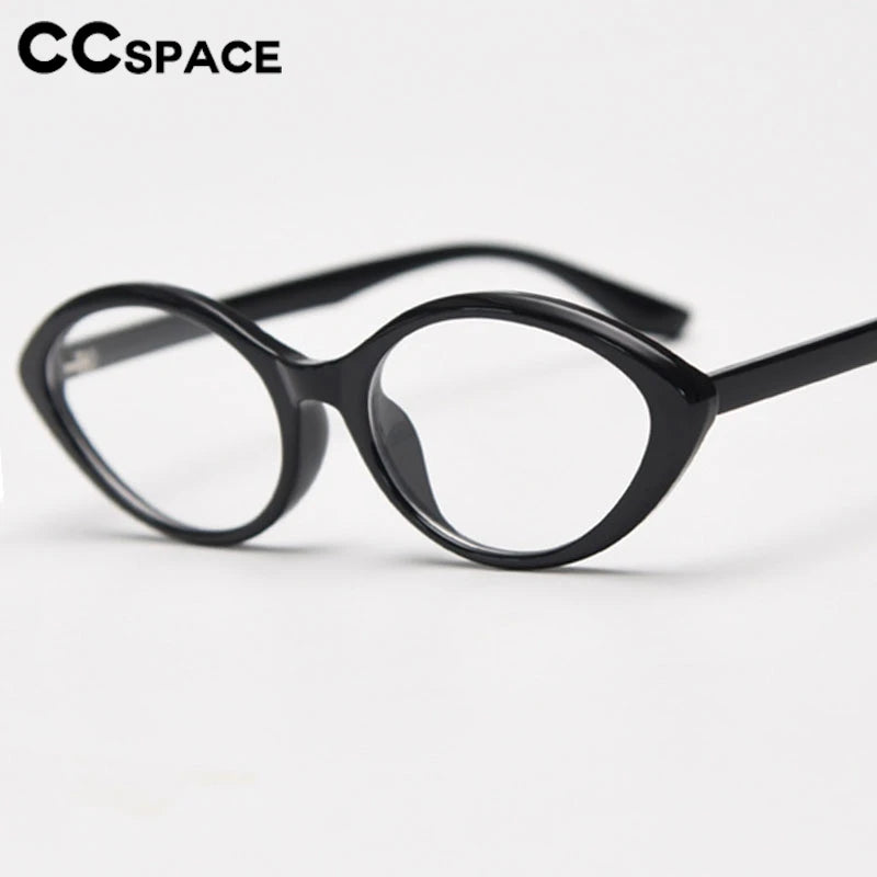 CCspace Women's Full Rim Oval Cat Eye Titanium Eyeglasses Frame - Lightweight TR90 Material for All-Day Comfort, Fashionable Eyewear for Work & Social Events