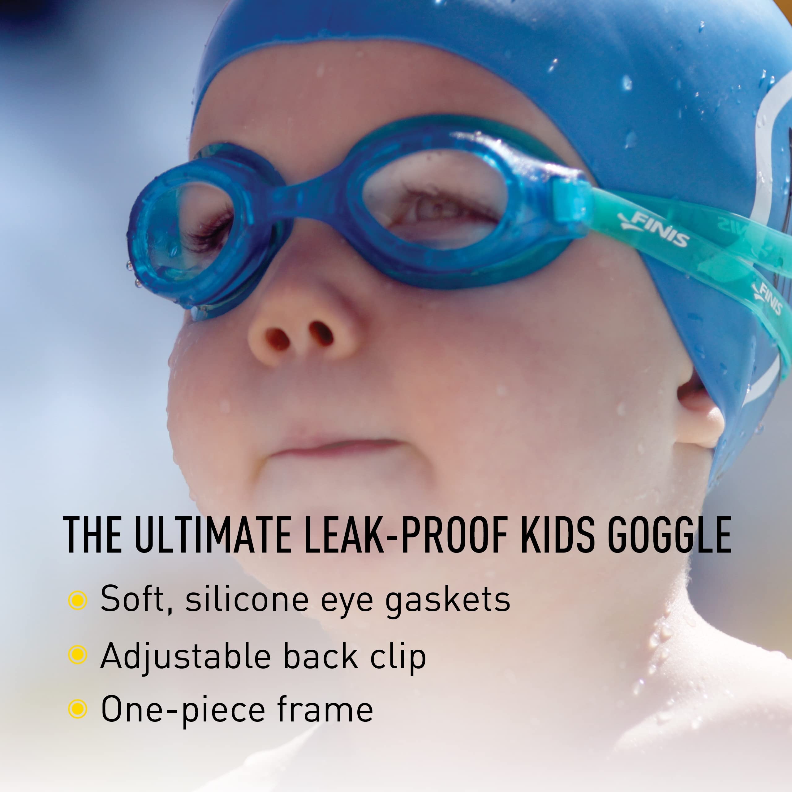 FINIS H2 Kids Performance Swim Goggles - Anti-Fog, UV Protection for Competitive Swimming & Training - Perfect for Swim Lessons, Pool Practice & Water Sports