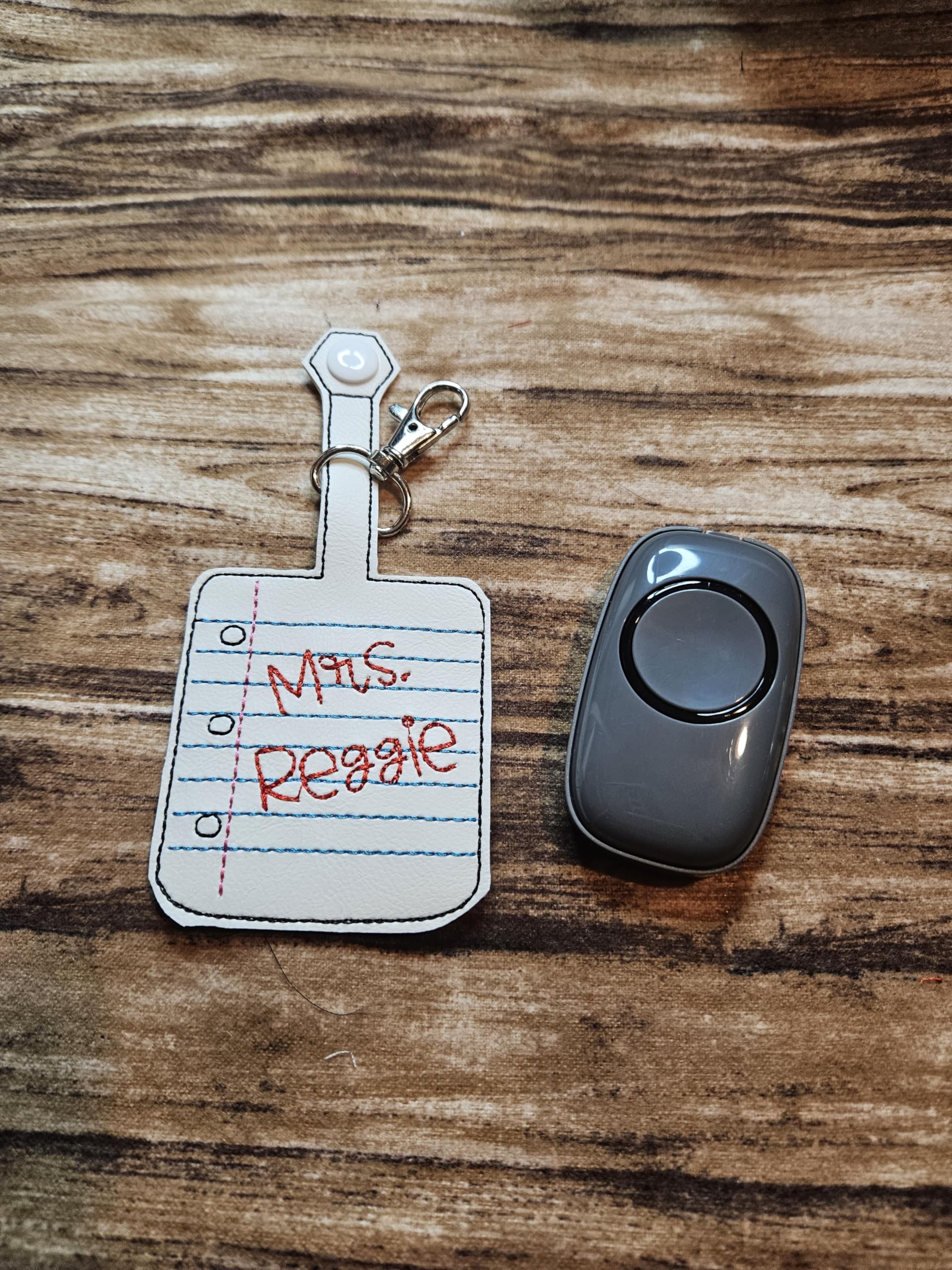 Classroom Doorbell Holder - Notebook Paper Design Bell Case Keychain for Teachers, Students & School Supplies - Perfect for Classrooms, Offices & Home Use