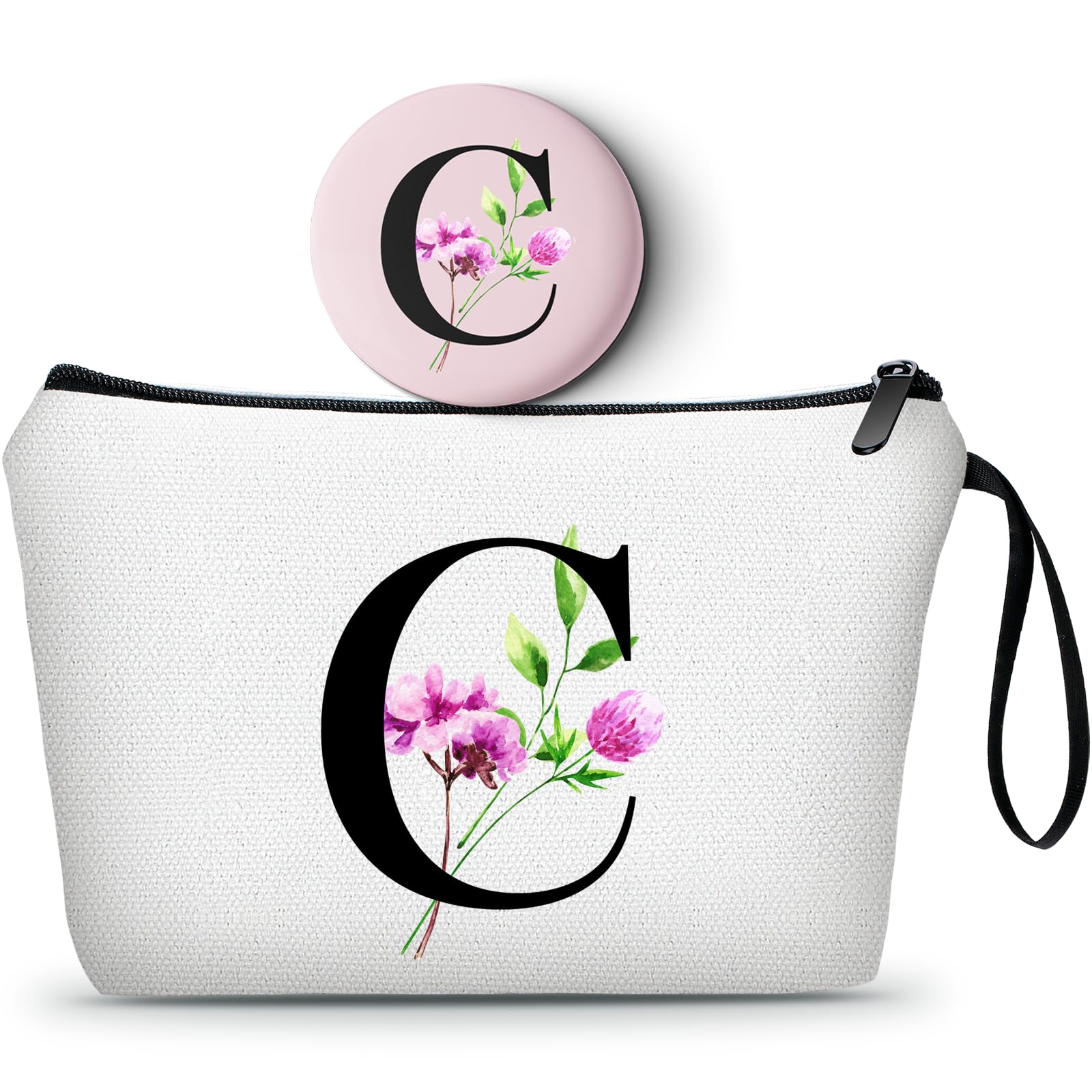 Personalized Travel Makeup Cosmetic Bag with Mirror - Best Birthday Gift for Women, Sister, Teacher, Coworkers | Bridesmaid, Valentine's, Mother's Day, Christmas & Graduation Gift Idea | Perfect for Travel, Daily Use & Special Occasions