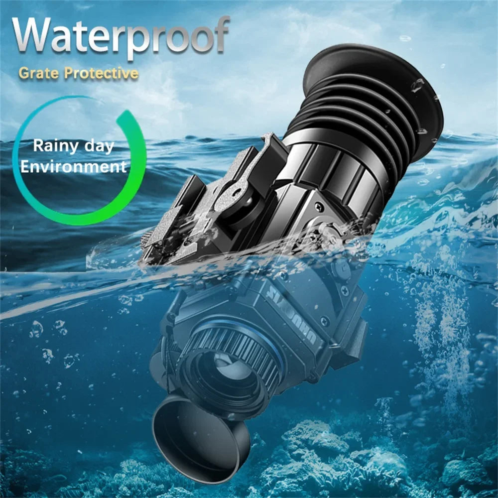 TU120 Head Mounted Infrared Thermal Monocular - Night Vision Scope for Hunting, Tactical Operations & Outdoor Adventures - Helmet Mountable Thermal Imaging Device with Tactical Reticle for Rifles & Survival Gear