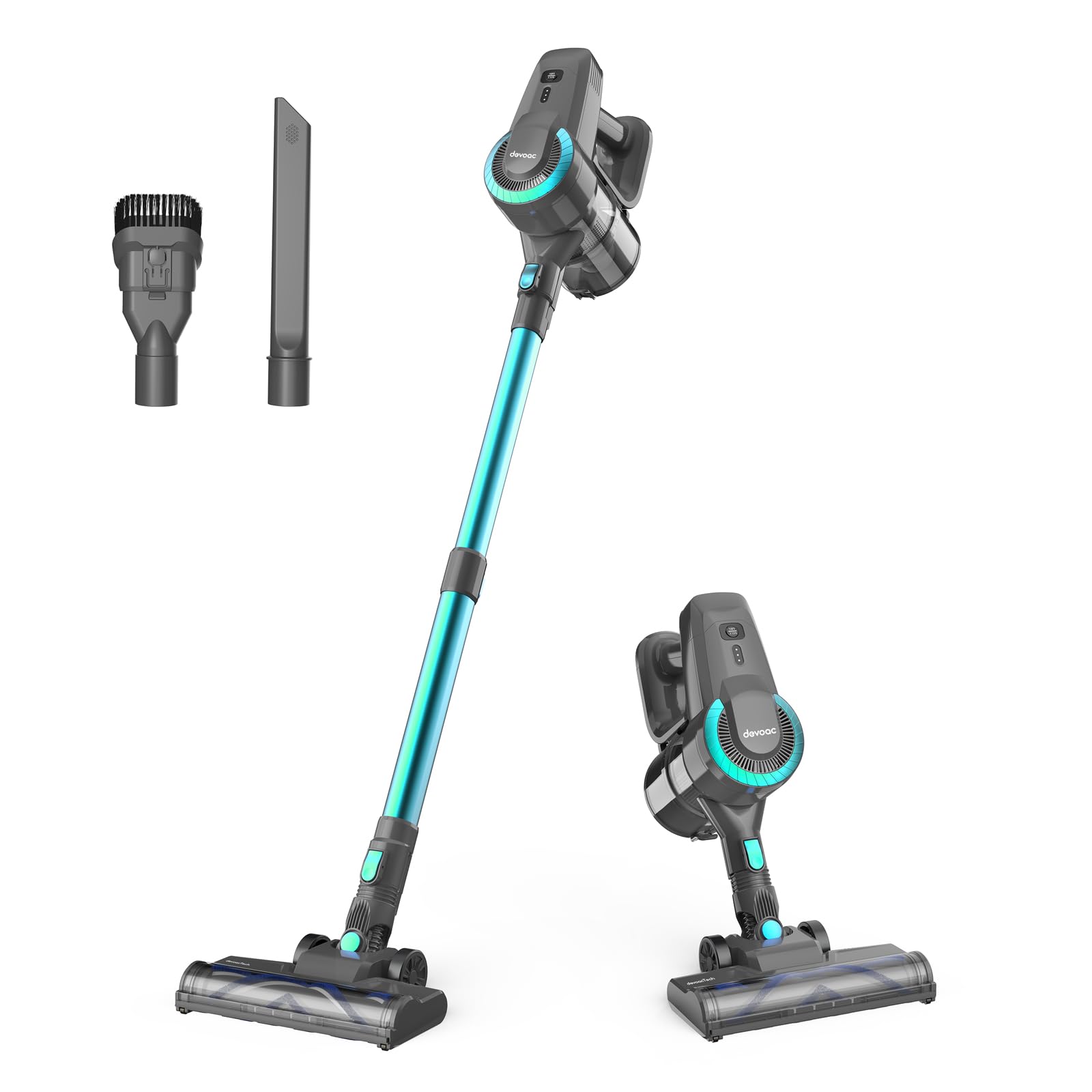 DEVOAC N300 Cordless Vacuum - 6-in-1 Lightweight Stick for Hard Floors & Carpets | Pet Hair Cleaning
