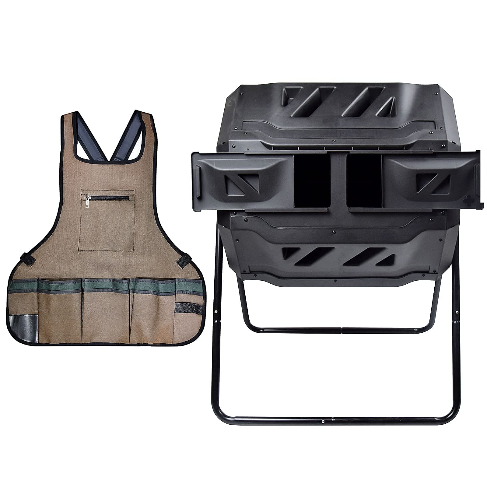 Premium Garden Compost Bin with Durable Work Apron - Eco-Friendly Composting Kit for Organic Waste, Perfect Gardening Gift for Women & Men - Ideal for Backyard, Lawn Care & Sustainable Living