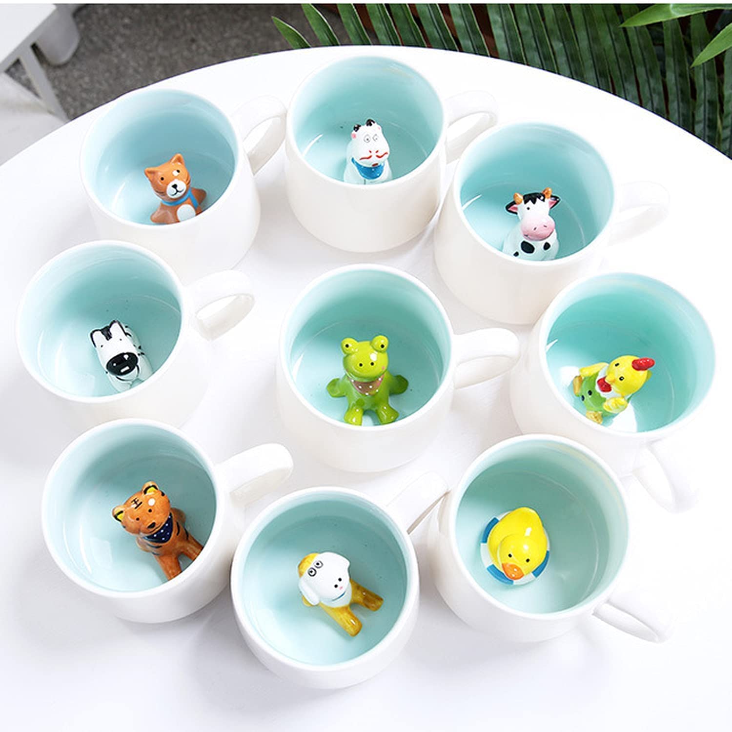 Funny Frog Coffee Mug with Animal Inside - 12 Oz Ceramic Novelty Cup with Handle & Spoon - Cute Tea Cup for Kids, Unique Birthday Gift for Women & Friends - Perfect for Home, Office & Coffee Lovers