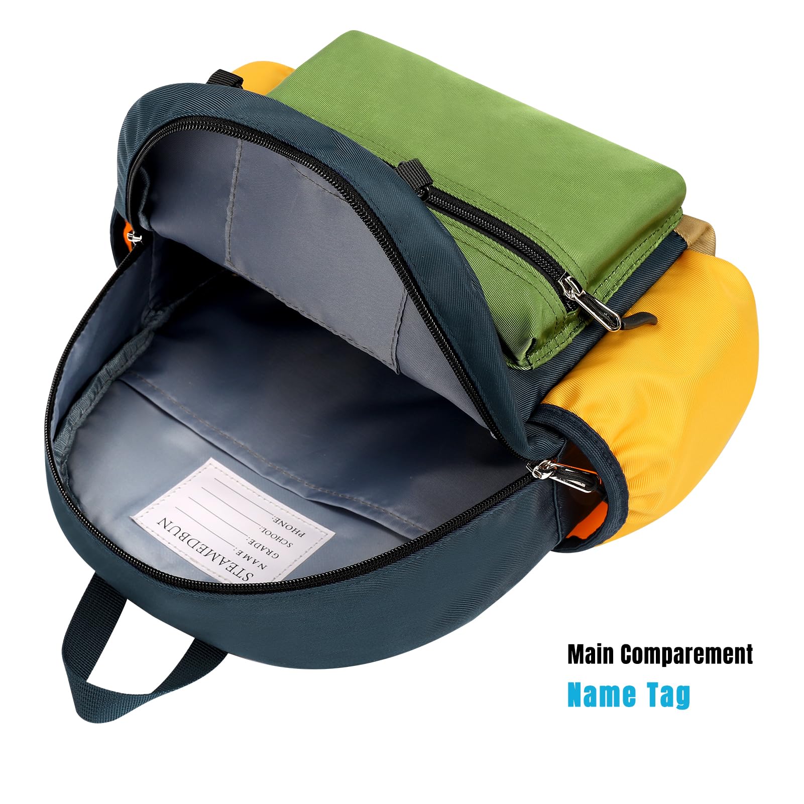 STEAMEDBUN Toddler Backpack for Boys & Girls 2-4 Years - 12 Inch Lightweight Preschool & Kindergarten Backpack - Perfect for Daycare, Travel & School Supplies Organization