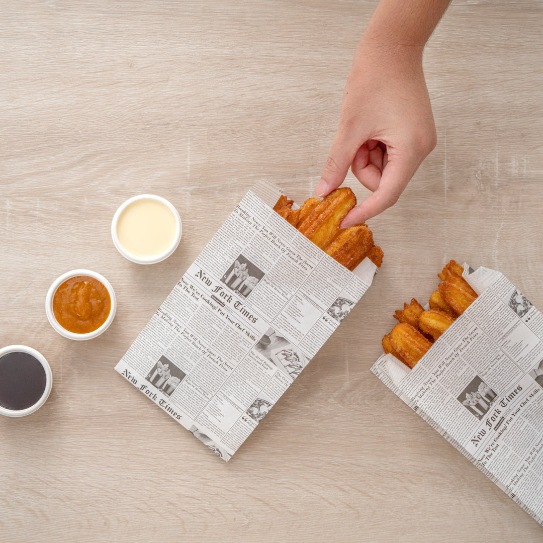 Eco-Friendly Newsprint Paper French Fry & Snack Bags - 5