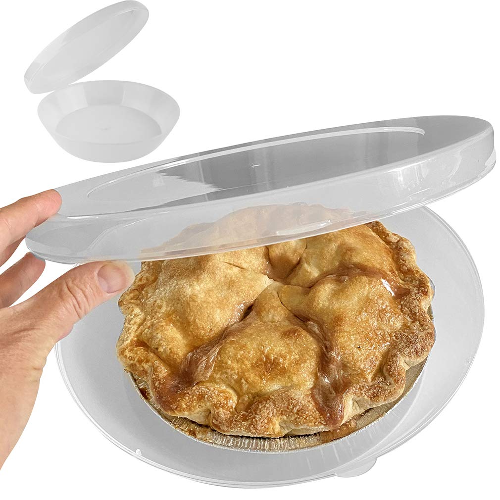 Evelots 2-Pack Pie Keeper with Hinged Lid - Airtight Cookie, Donut, Cupcake & Bagel Storage Container - Fridge & Freezer Safe - Easy Carry & Freshness Protection - Perfect for Baking, Parties & On-the-Go Snacks
