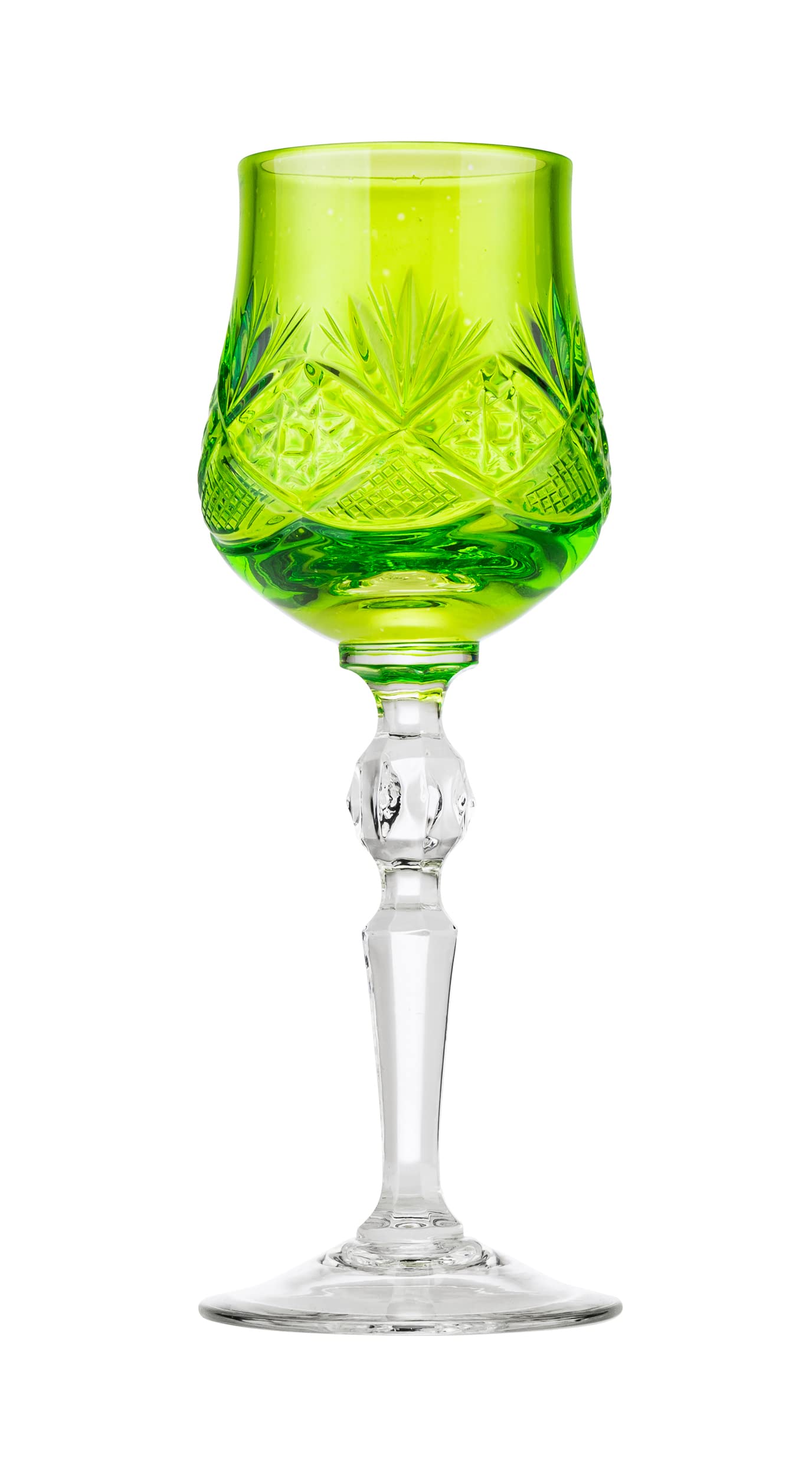WG7841BC-X Handmade Crystal Cordial Shot Glasses Set of 6 - 2.25 Oz Elegant Stemmed Vodka & Liqueur Glasses for Cocktails, Parties & Home Bar Decor